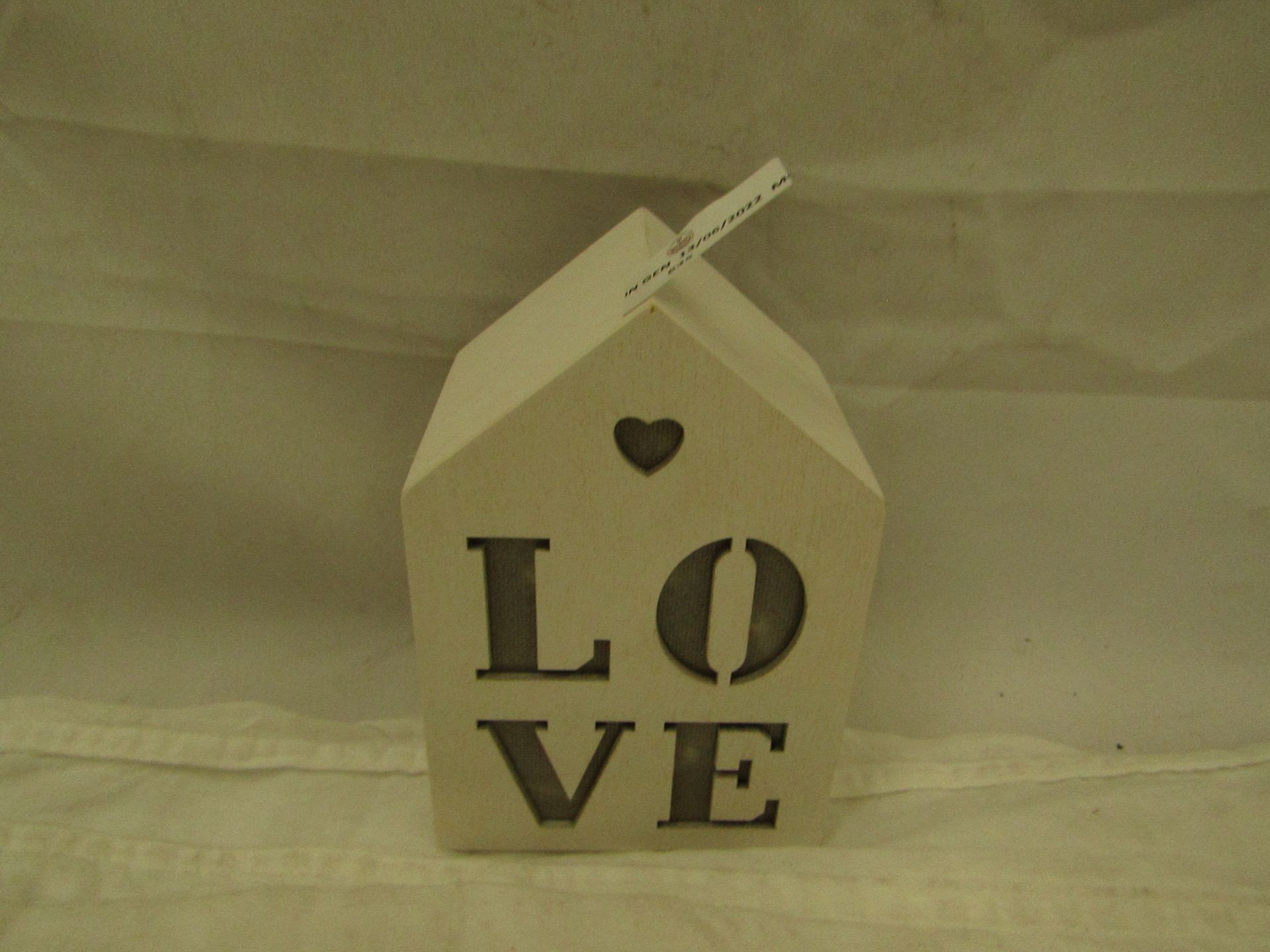 " Love " House Shaped LED Wall Sign / Ornament - No Packaging.