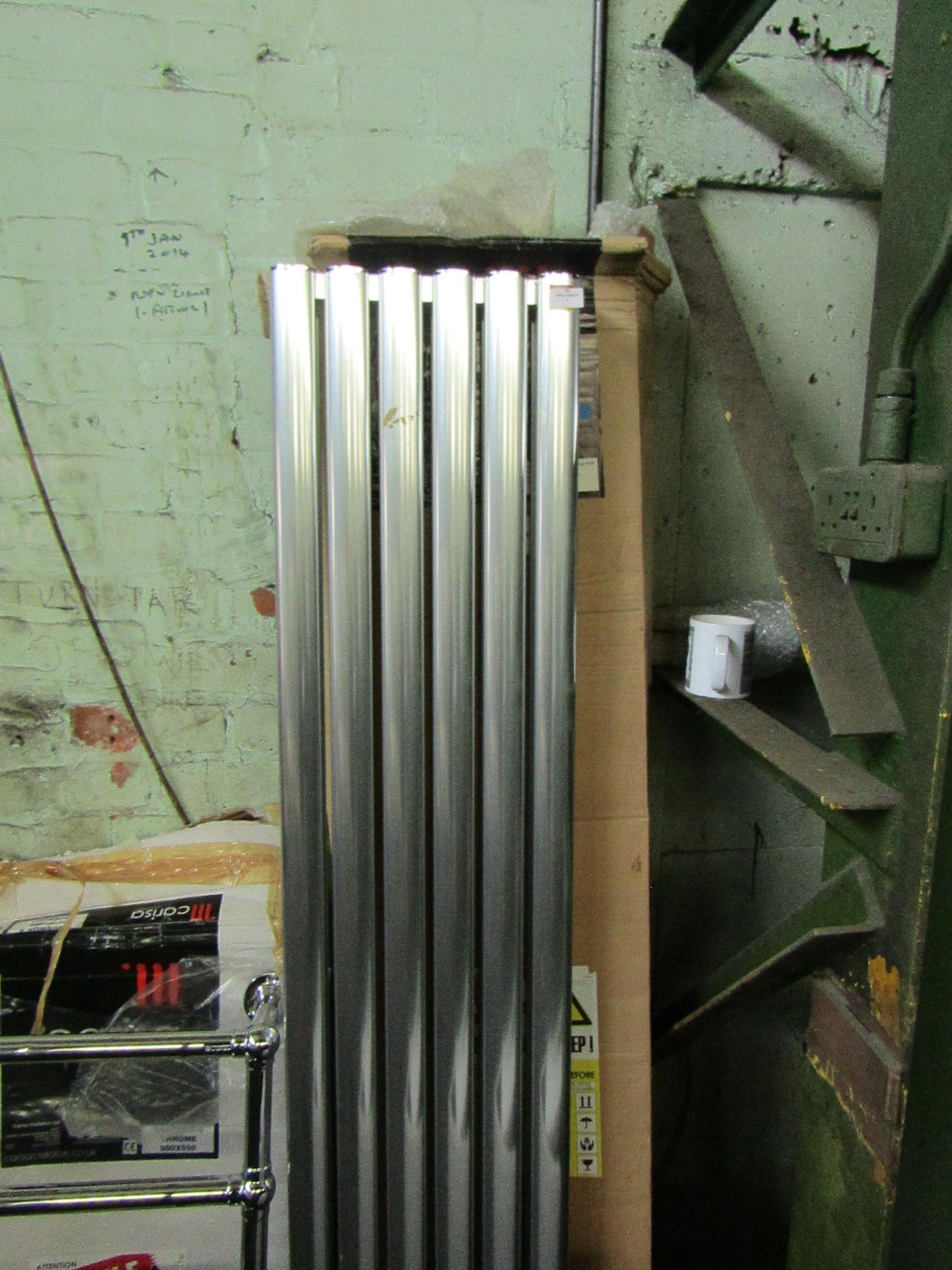 Carisa Tallis Double tall towel radiator, 1800x350mm, no wall braket and has minor surface marks , - Image 2 of 2