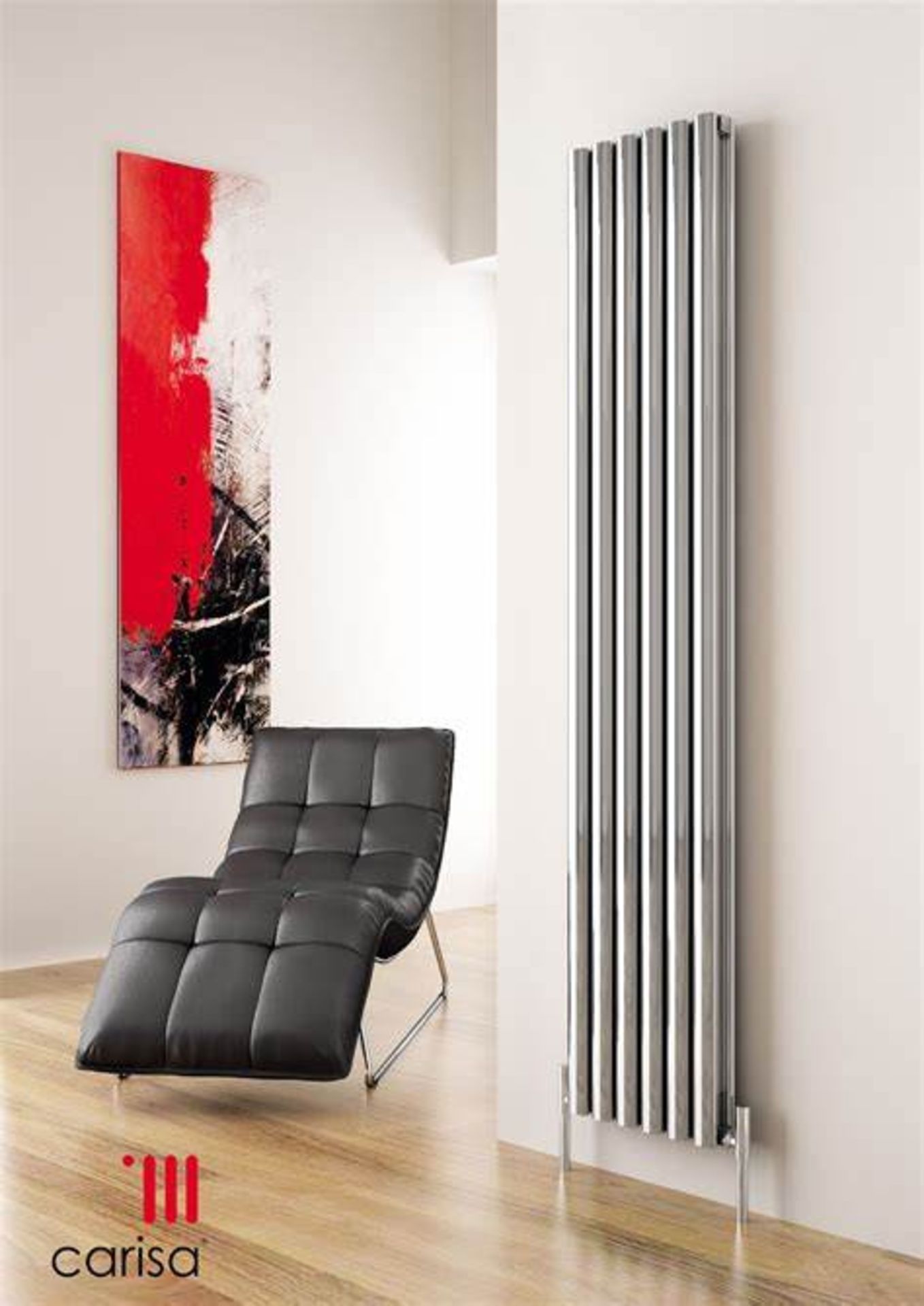 Carisa Tallis Double tall towel radiator, 1800x350mm, no wall braket and has minor surface marks ,