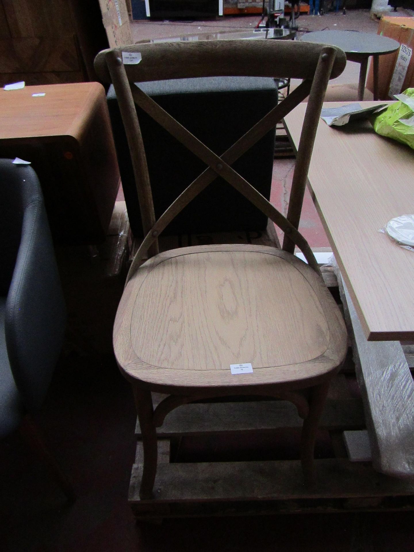 | 1x |Moot Group Wooden Dining Chair | 1 bit Cracked but not structually integral | RRP £- |