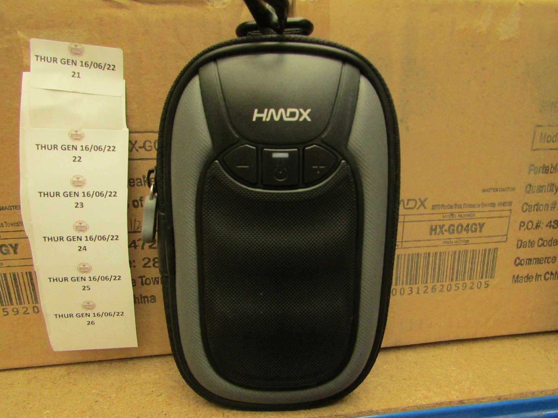 1 X Box of 4 HMDX Portable Speakers Black Boxed