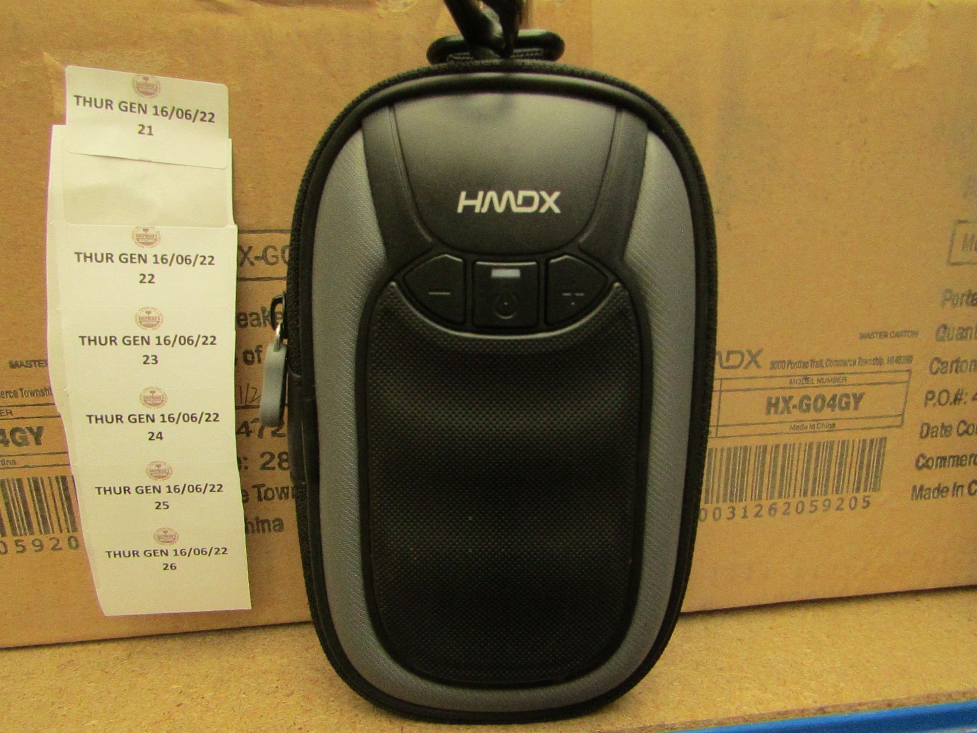 1 X Box of 4 HMDX Portable Speakers Black Boxed