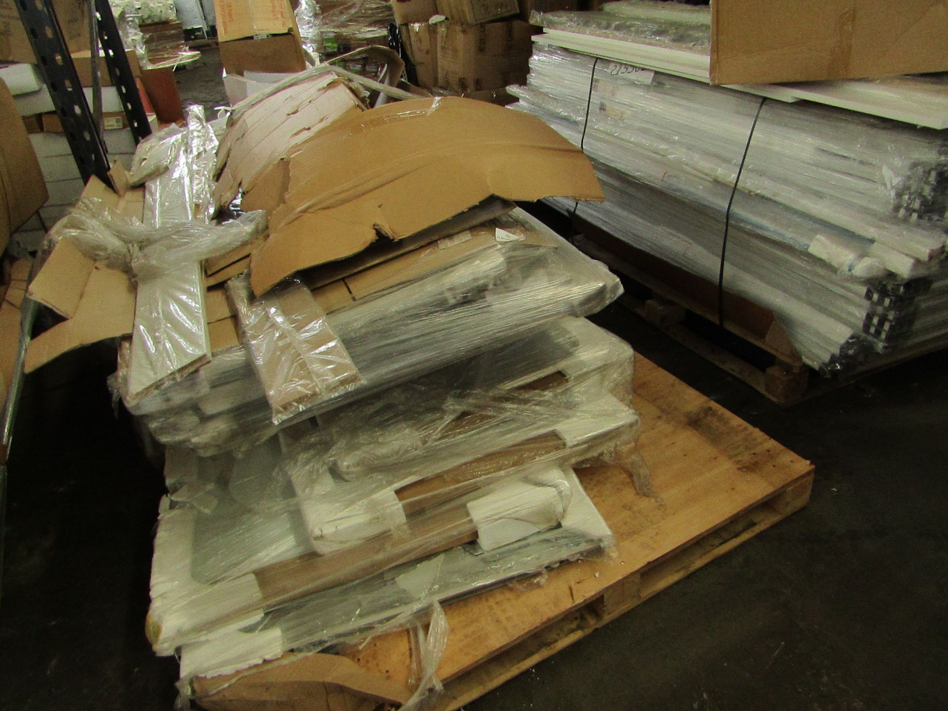 Pallet of end of line wardrobe doors. All unchecked