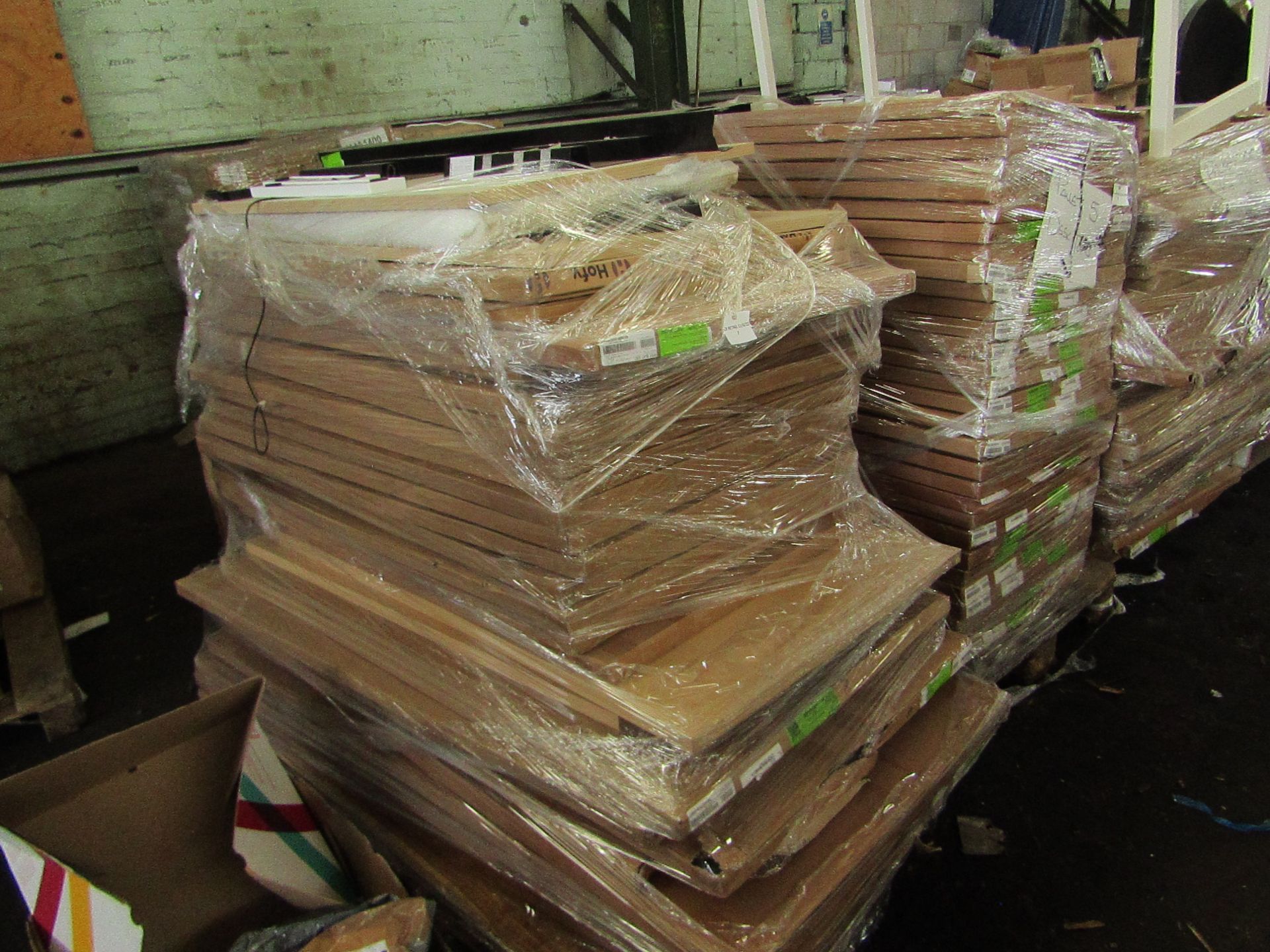 1 X PALLET OF VARIOUS HOFY B8 DESK TOPS. ALL LOOK UNUSED BUT UNCHECKED