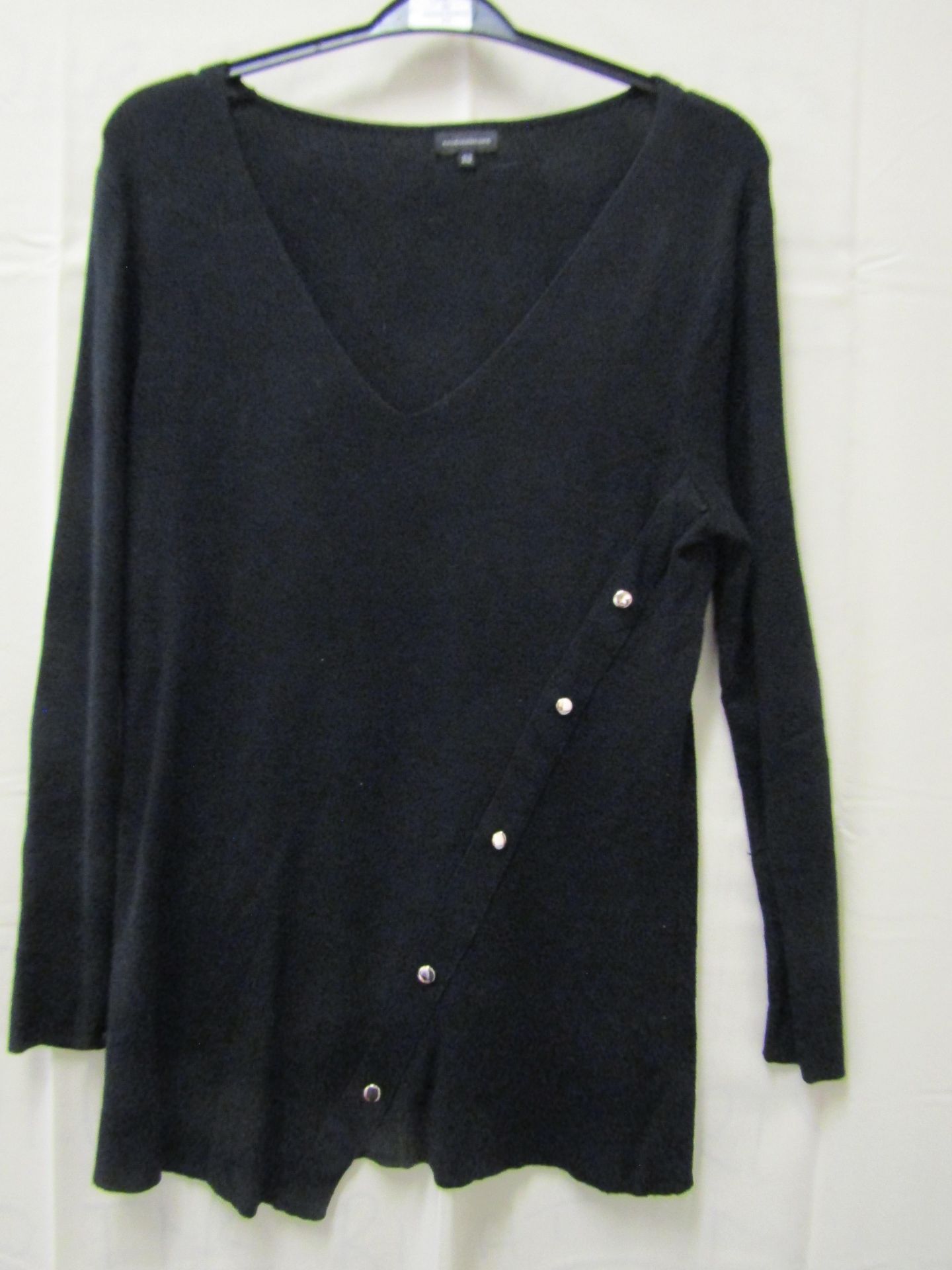 Kaleidoscope Long Jumper Black With Gold Coloured Studs Size 12 ( May Have Been Worn Good