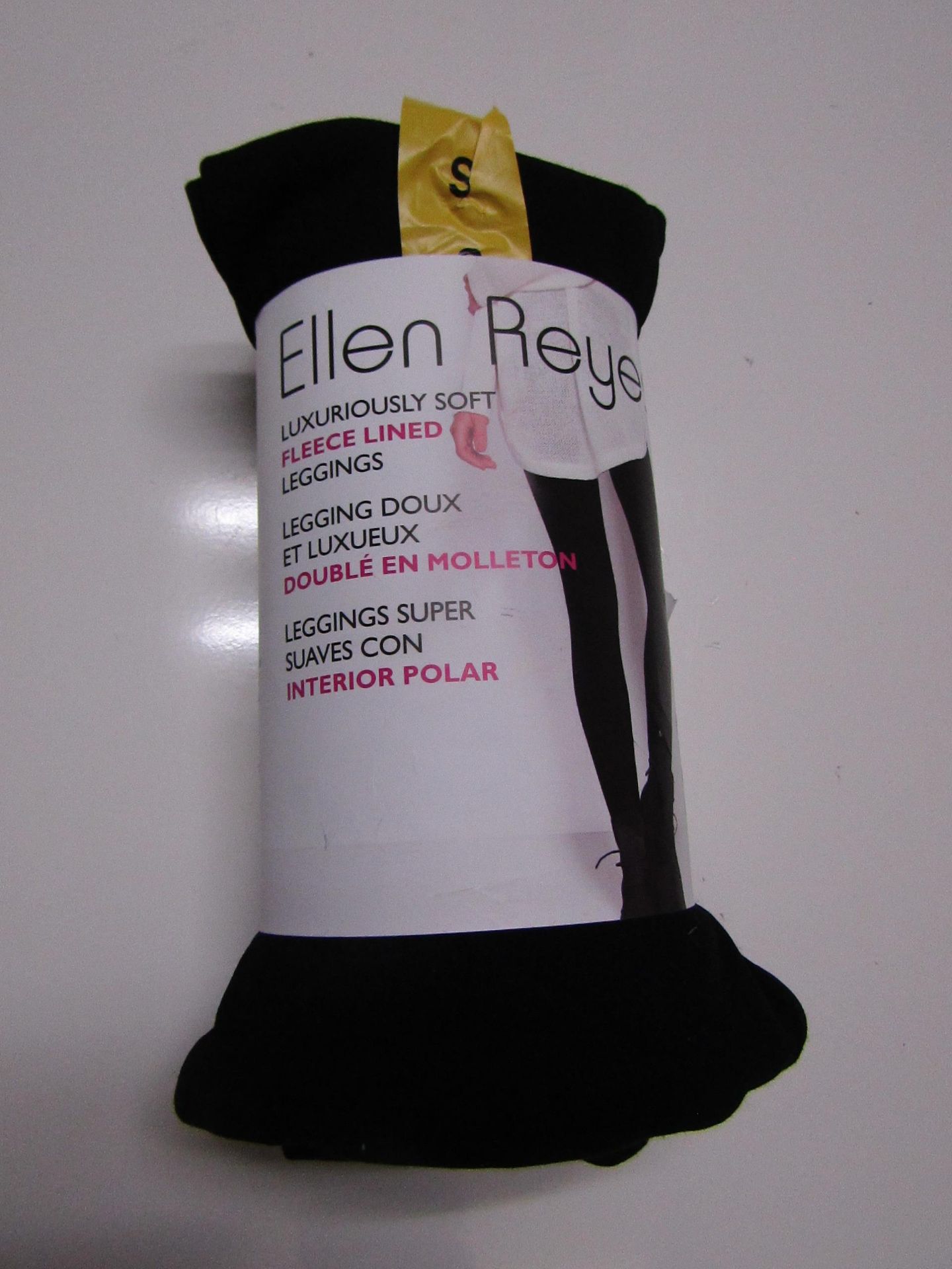 1 X PK of 2 Ellen Reyes Fleecy Lined Leggings Black Size S new & Packaged