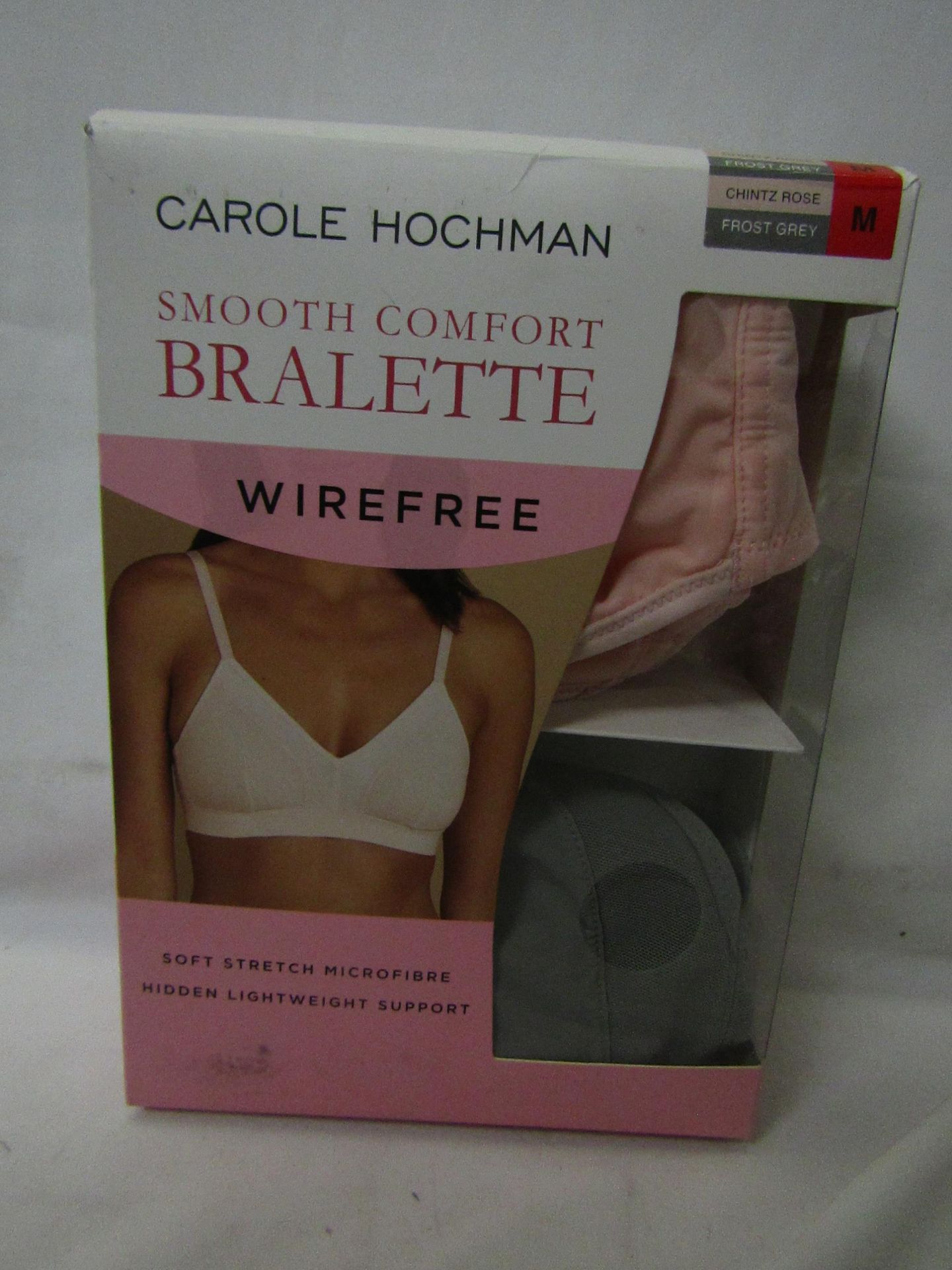 1 X PK of 2 Carole Hochman Wirefree Bralette Size M New & Boxed (Picked at Randon So Colours Will