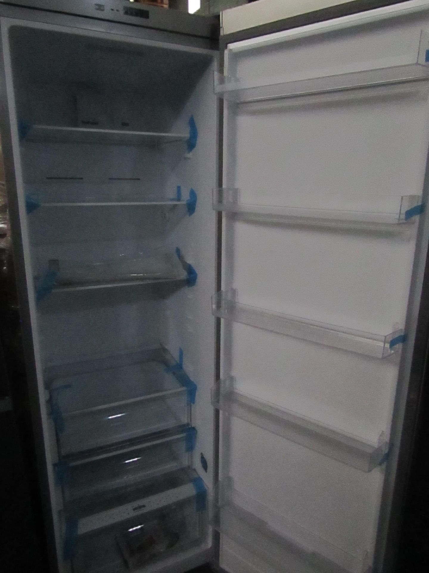 Smeg tall freestanding fridge, tested working but has exterior damage on the bottom corner. - Image 2 of 2