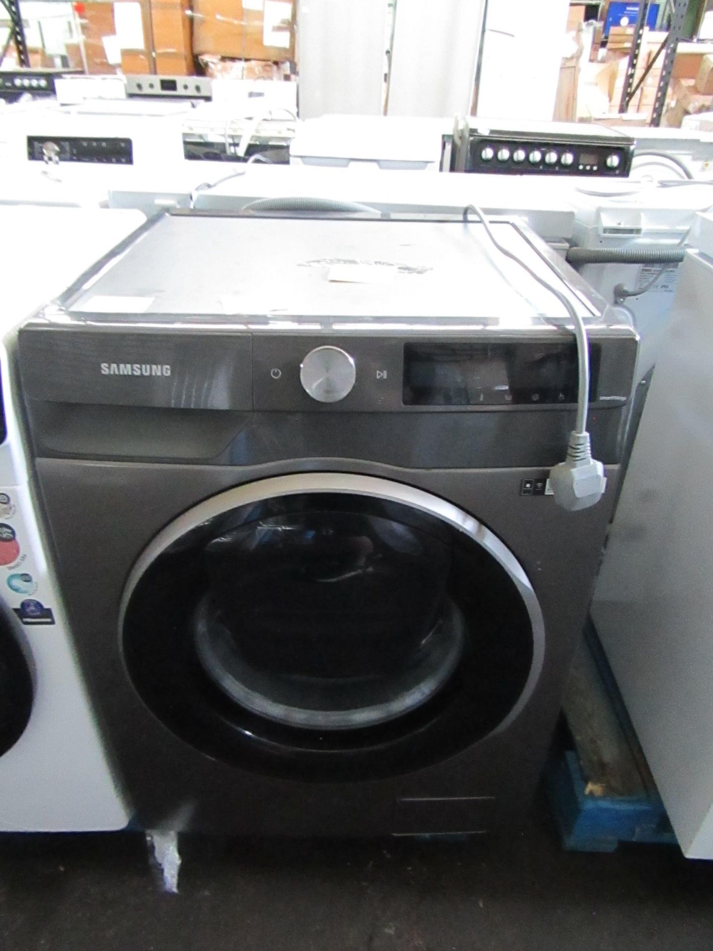 Samsung ww90t684dlh Smart add wash washing machine, powers on and spins but we have not connected it
