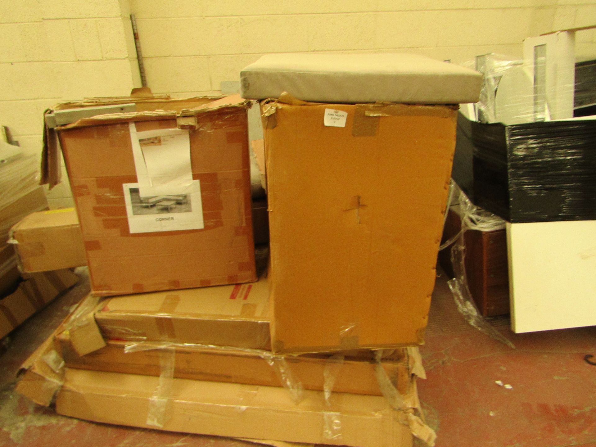 | 1X | PALLET OF FAULTY / MISSING PARTS / DAMAGED CUSTOMER FURNTIURE RETURNS UNMANIFESTED | PALLET