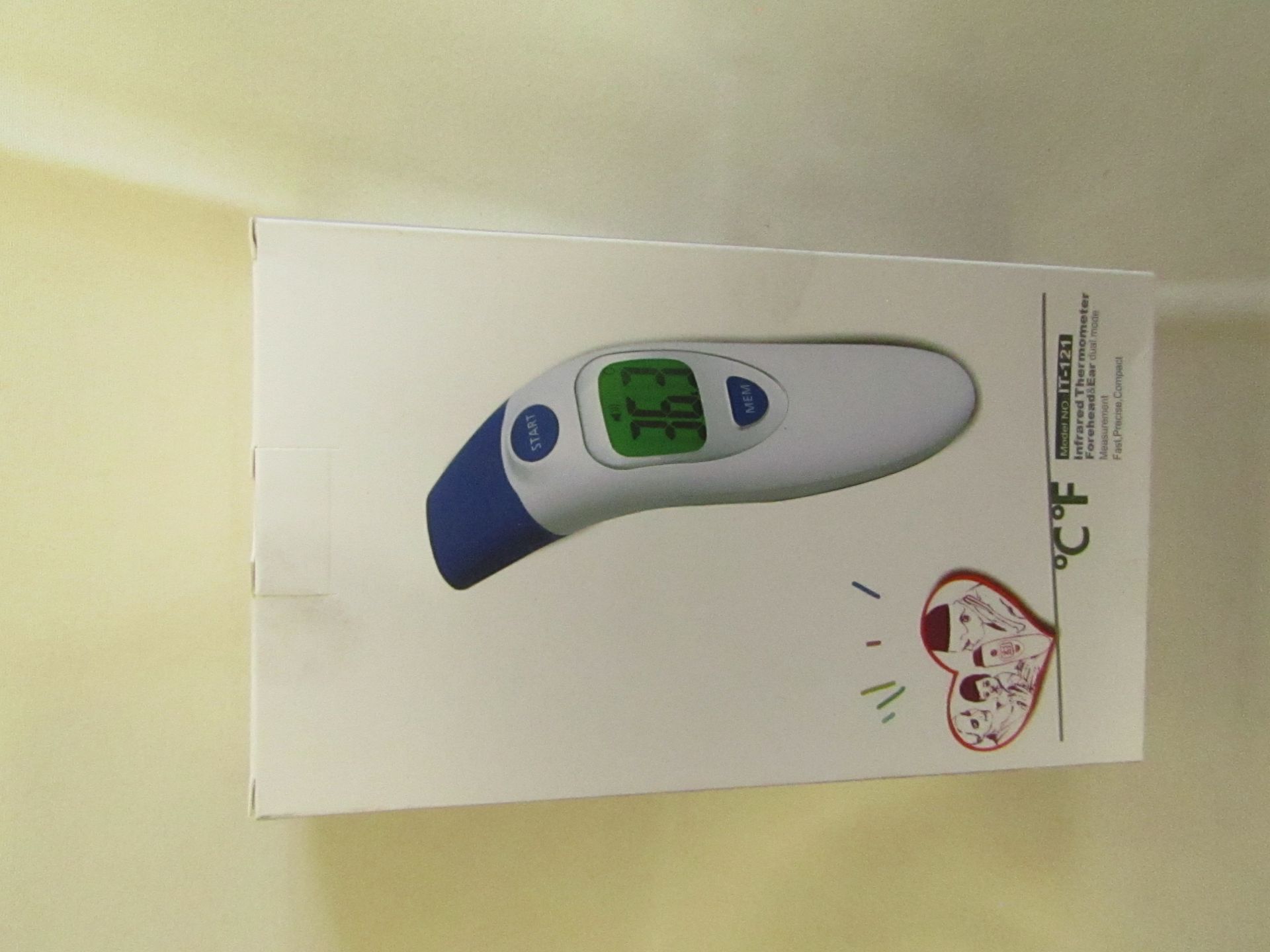 Electronic LCD Digital Baby Thermometer Battery Operated IR Infrared Ear Thermometer Body