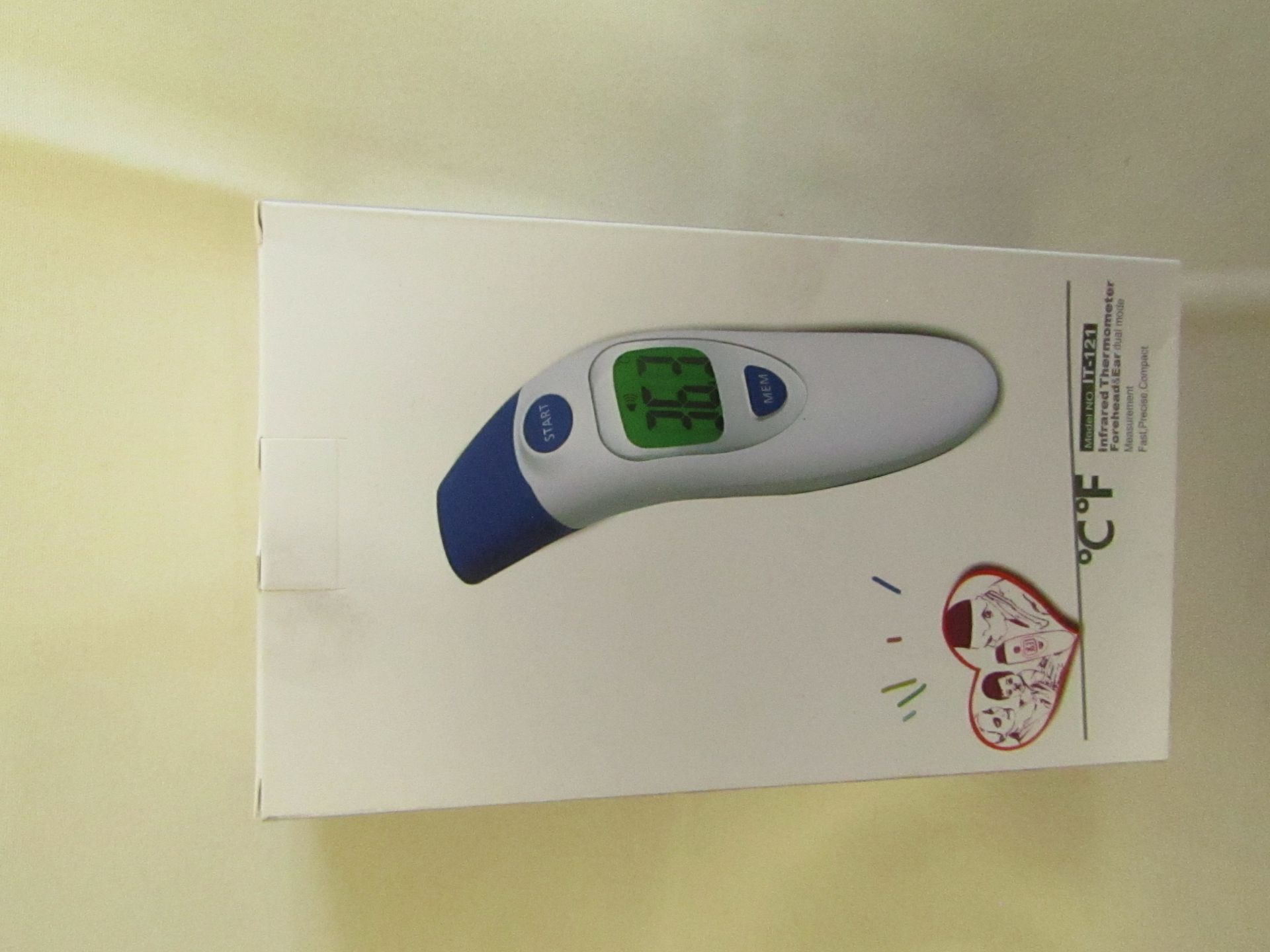 Electronic LCD Digital Baby Thermometer Battery Operated IR Infrared Ear Thermometer Body