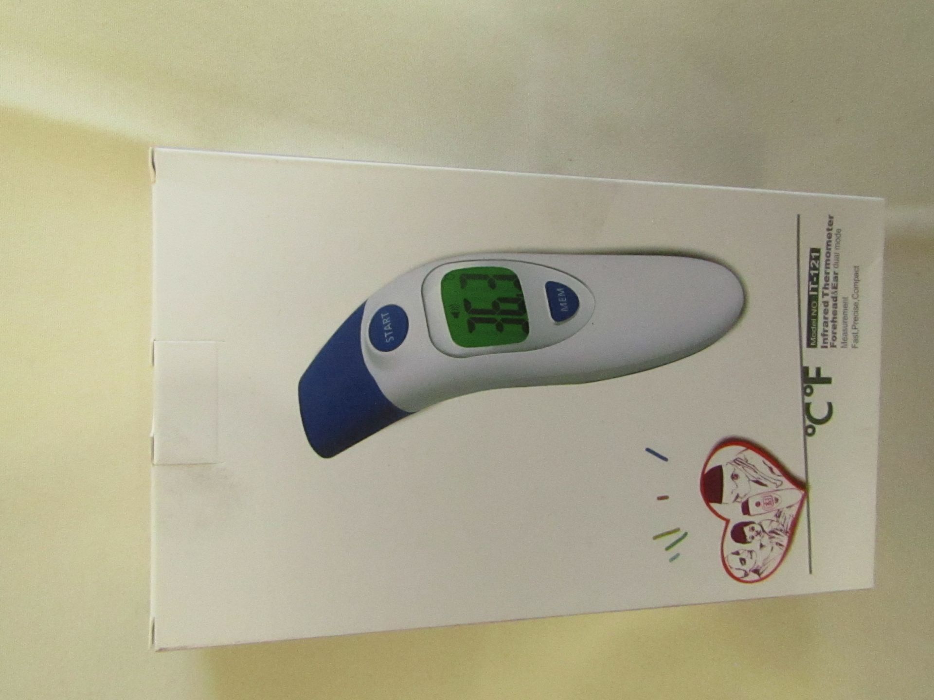 Electronic LCD Digital Baby Thermometer Battery Operated IR Infrared Ear Thermometer Body