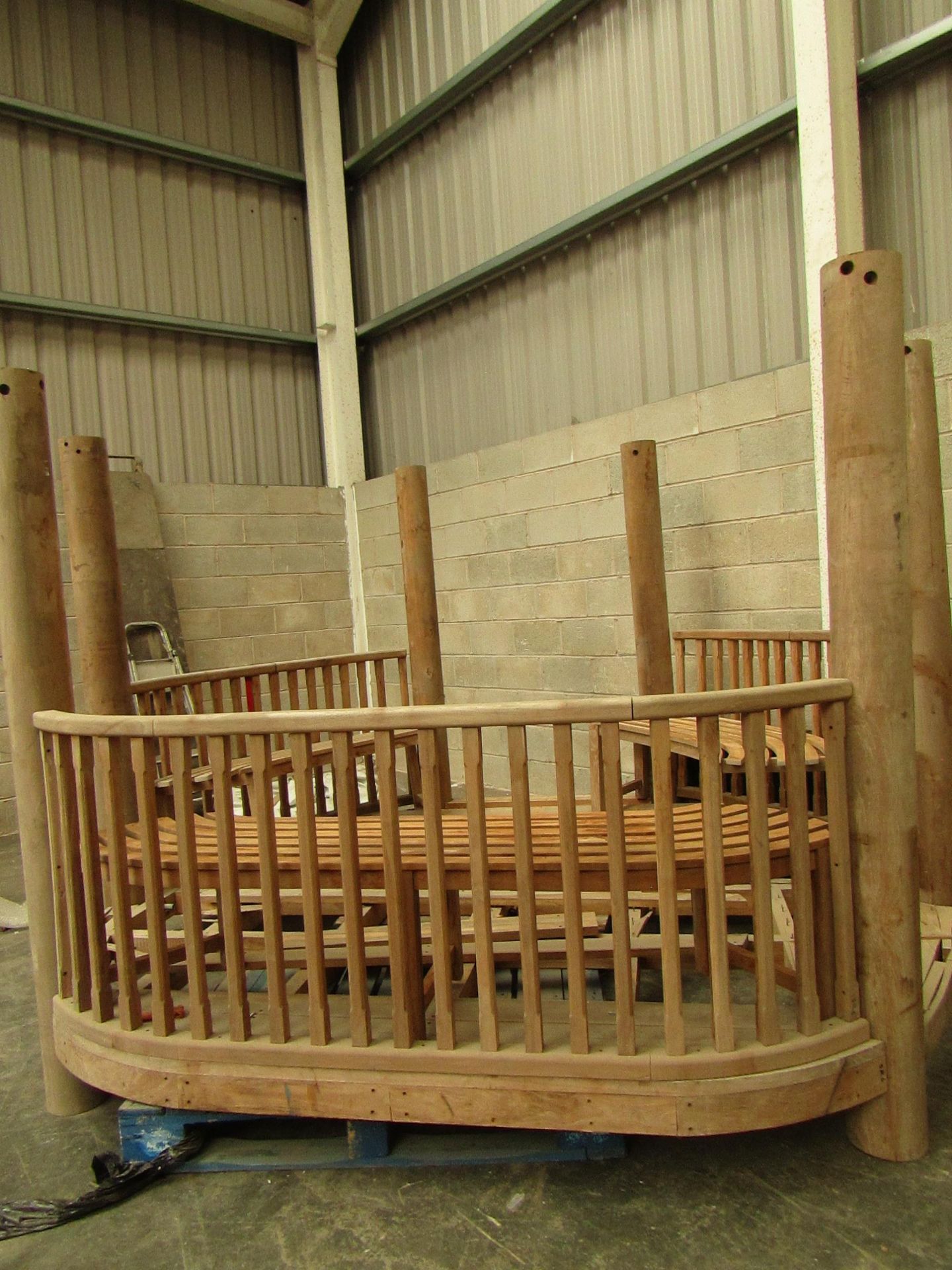 NO VAT!!! Indonesian Hardwood with Reed Roof Gazebo 3m x 2.8m RRP £6500. Special 20% Commission. Has - Image 2 of 15