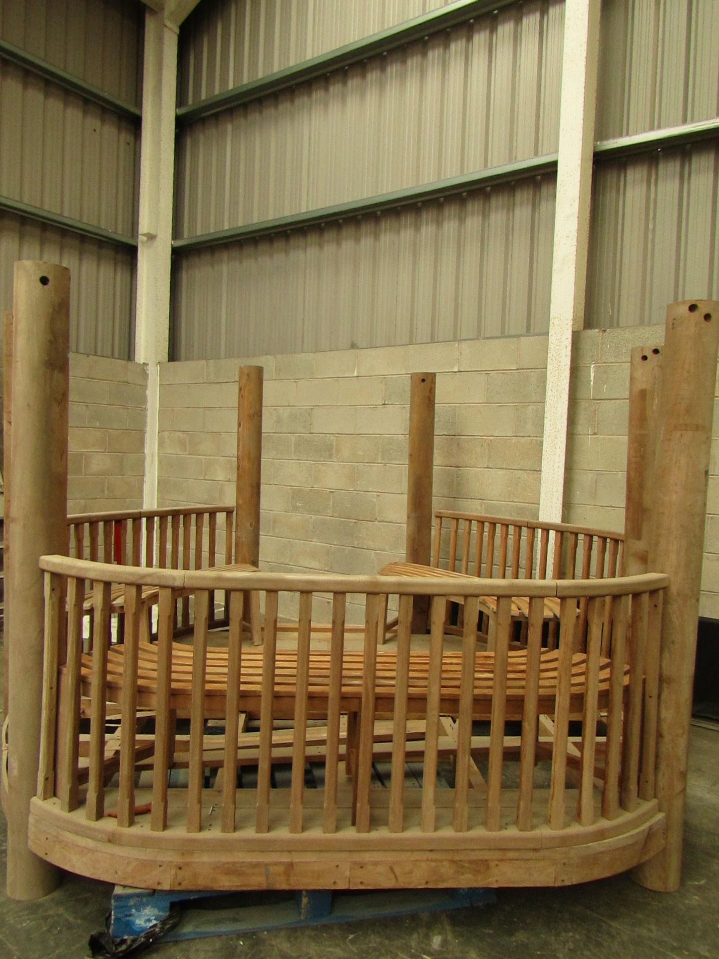 NO VAT!!! Indonesian Hardwood with Reed Roof Gazebo 3m x 2.8m RRP £6500. Special 20% Commission. Has