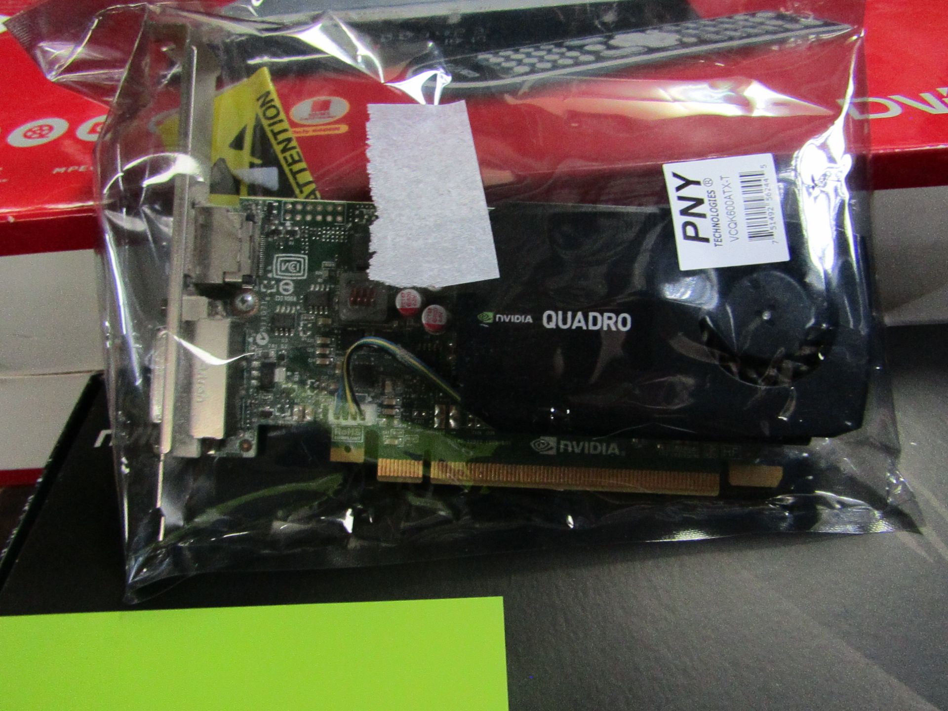 Nvidia Quadro K600 graphics card, boxed