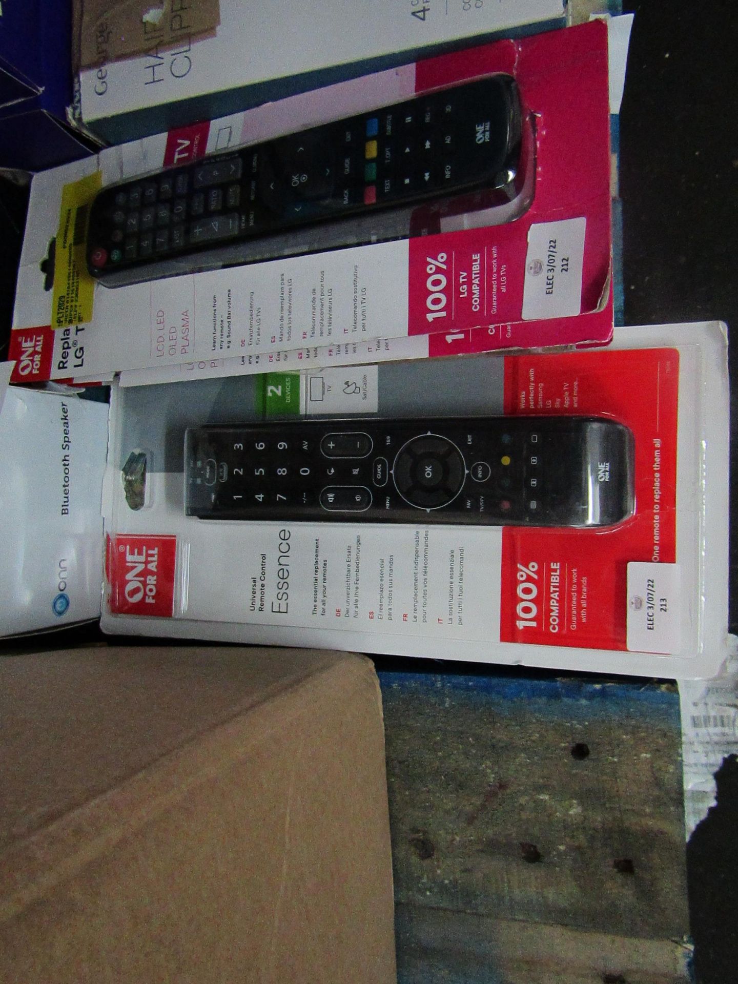 | 1X | ONE FOR ALL UNIVERSAL REMOTE CONTROL BOXED AND UNCHECKED RETURN | LOAD REF ASF-DIR-031 |