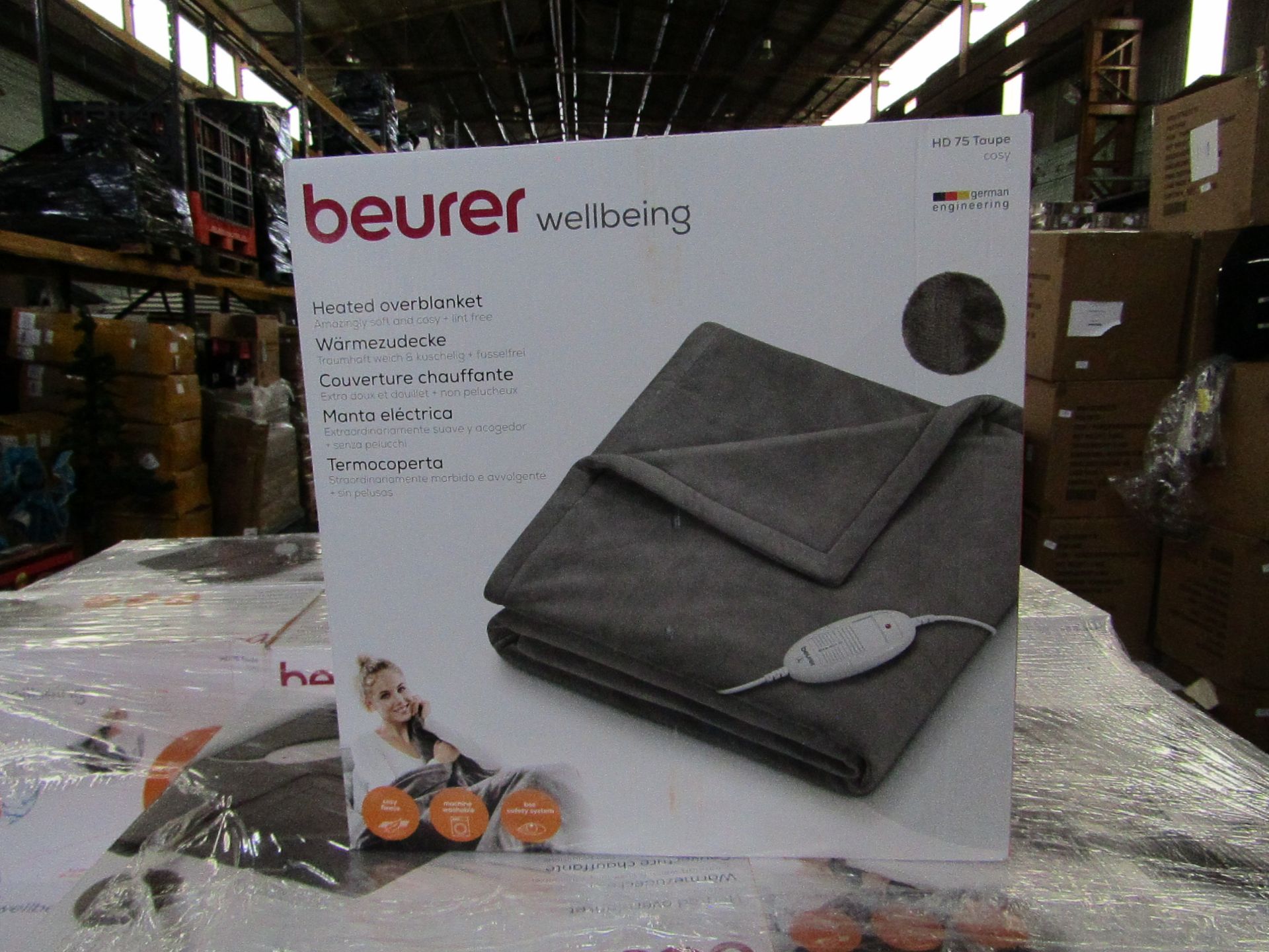 Bauer Wellbeing heated overblanket, Working Grade B, boxed, RRP œ40
