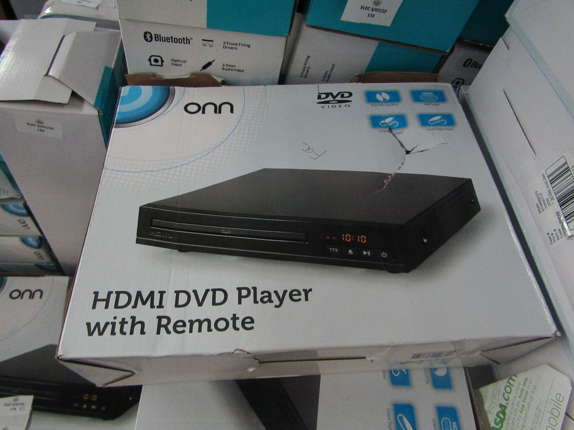 | 5X | ONN DVD PLAYERS BOXED AND UNCHECKED RETURN | LOAD REF ASF-DIR-031 | RRP ?- |please note