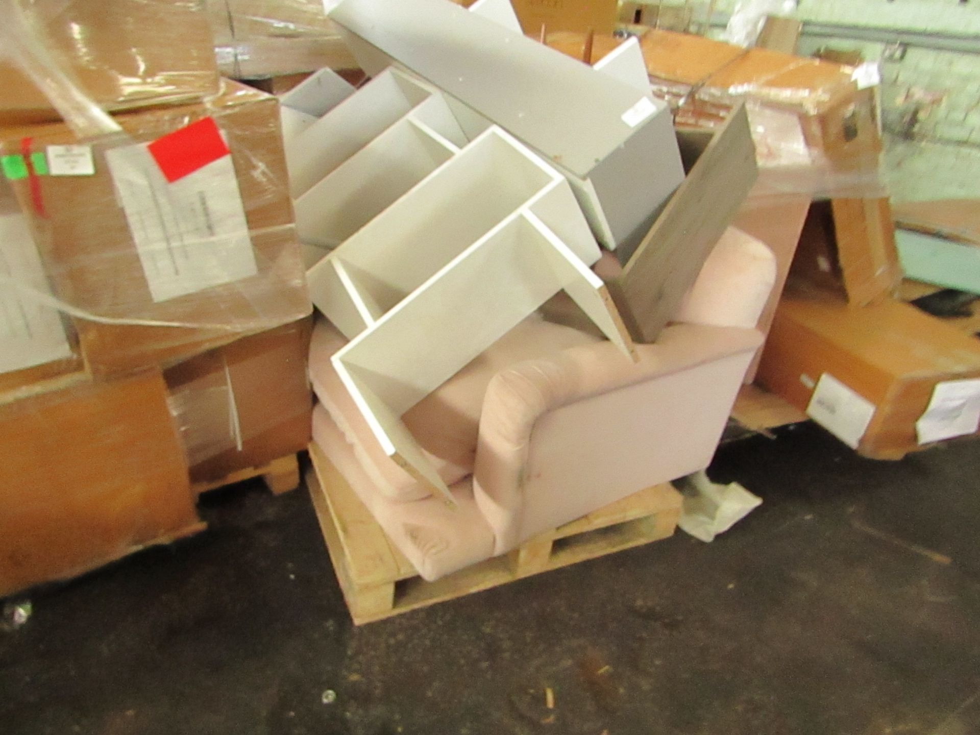 | 1X | PALLET OF FAULTY / MISSING PARTS / DAMAGED CUSTOMER RETURNS FROM SWOON UNMANIFESTED |