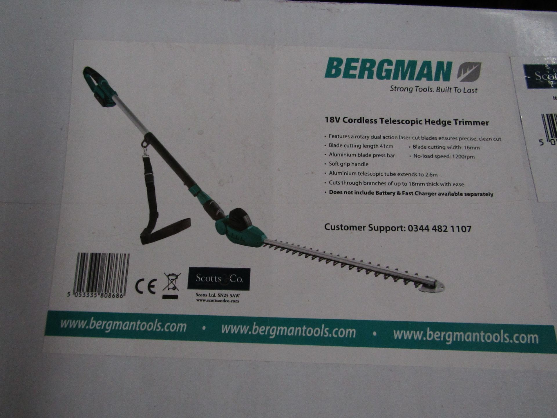 1 x Scotts of Stow Bergman Cordless Pruner with Telescopic Handle RRP £89.95 SKU SCO-DIR-3184225