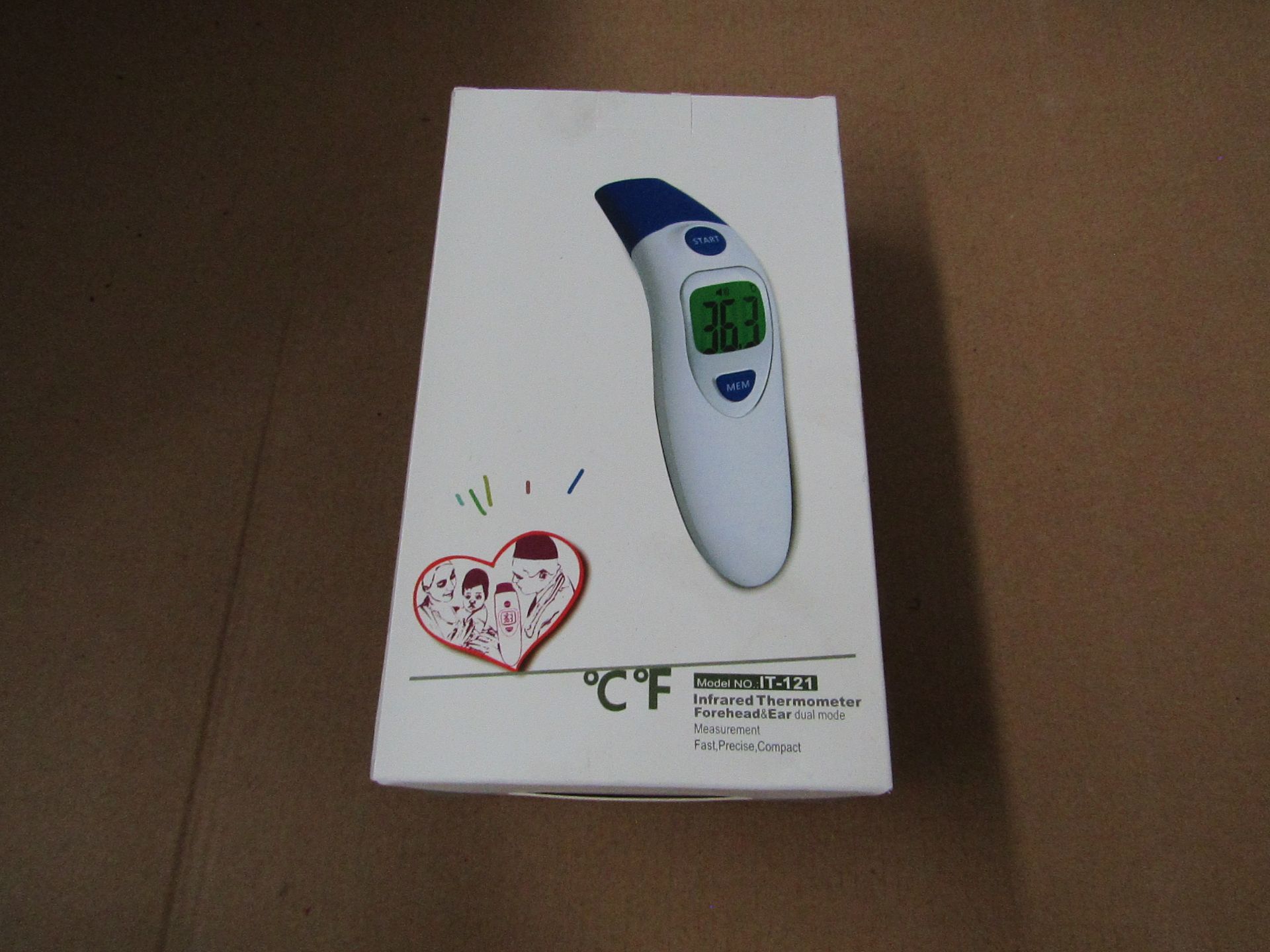 Electronic LCD Digital Baby Thermometer Battery Operated IR Infrared Ear Thermometer Body