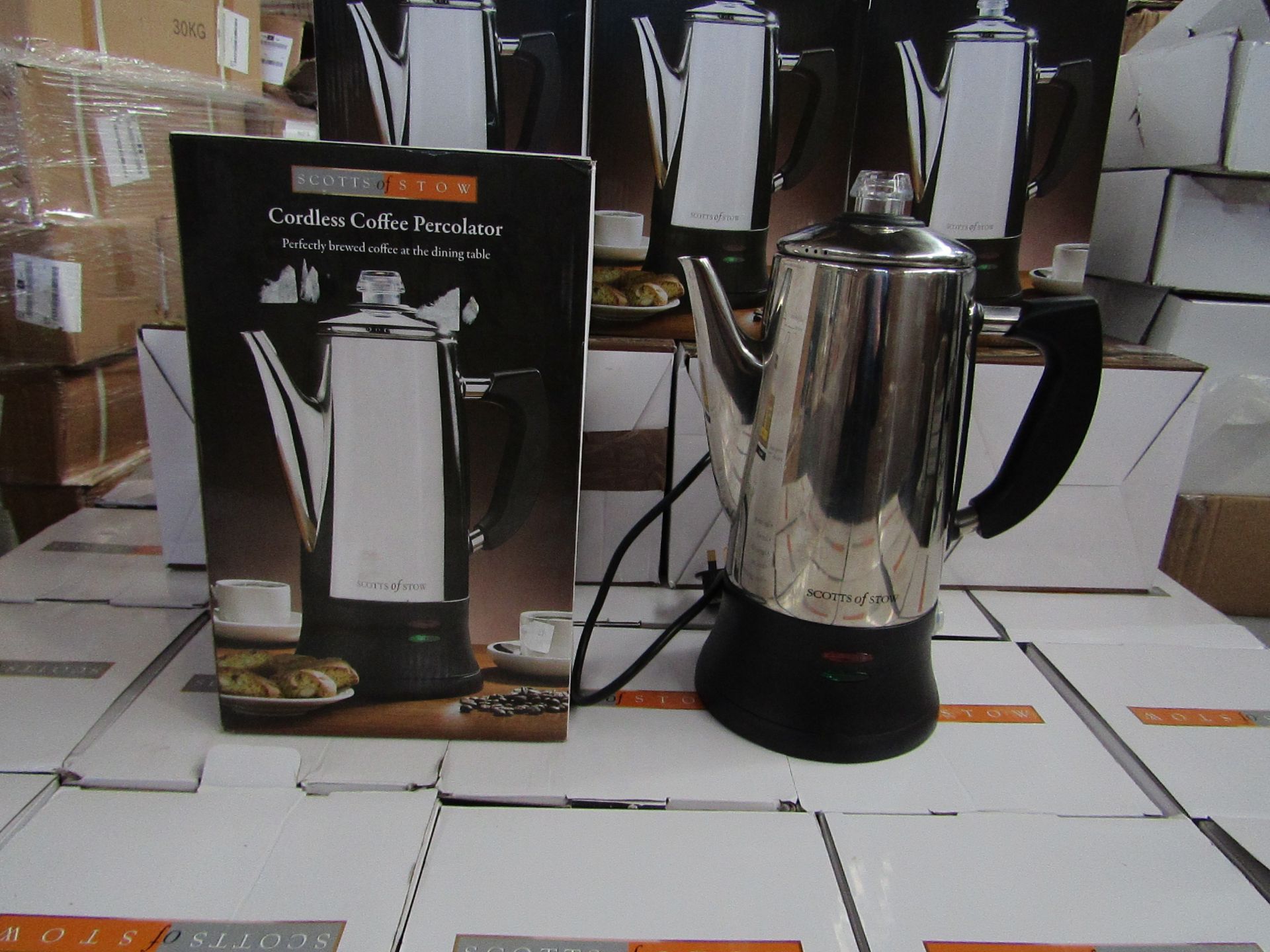 1 x Scotts of Stow Cordless Electric Coffee Percolator RRP £59.95 SKU SCO-DIR-3142703 TOTAL RRP £