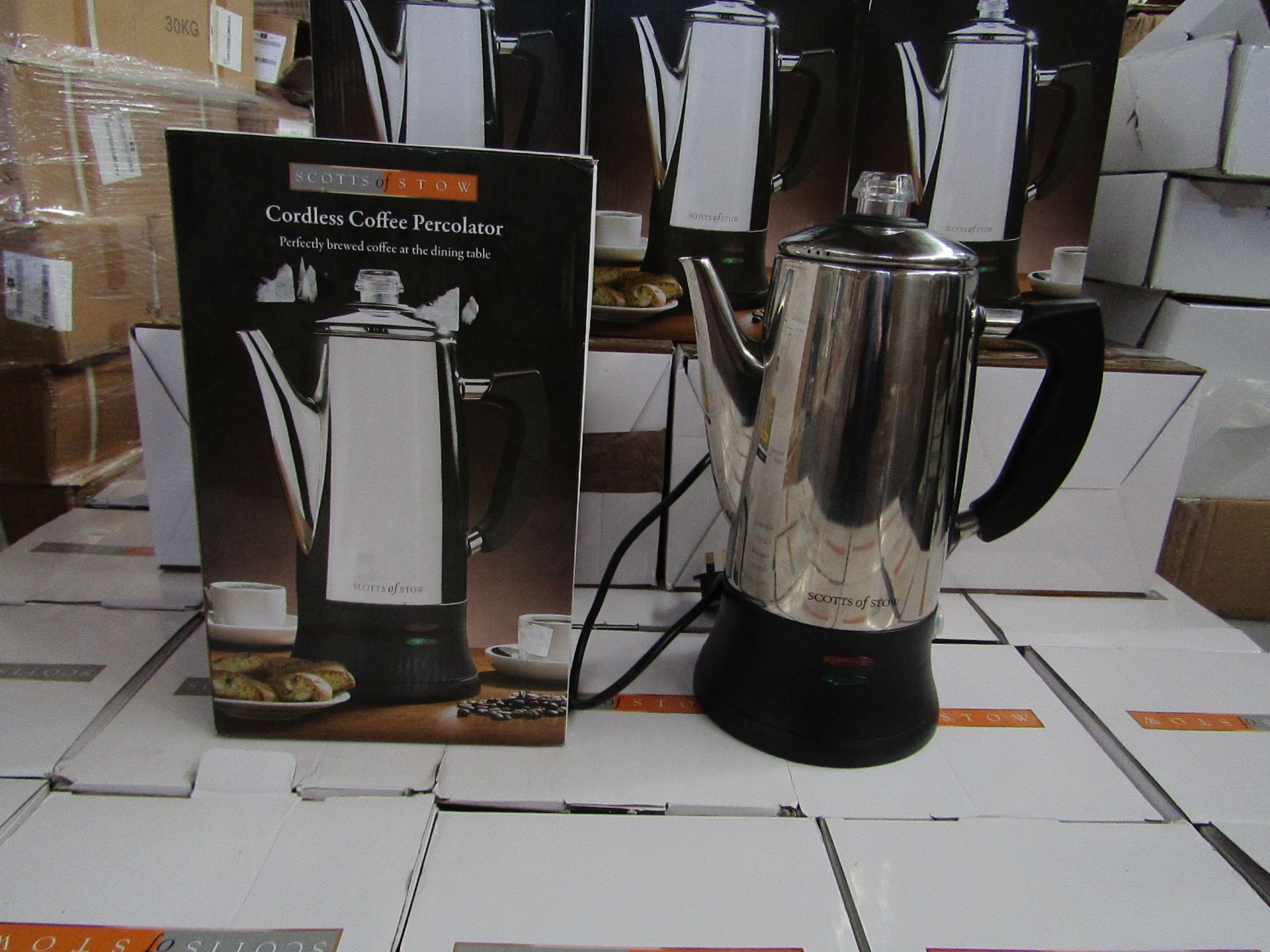 1 x Scotts of Stow Cordless Electric Coffee Percolator RRP £59.95 SKU SCO-DIR-3142703 TOTAL RRP £