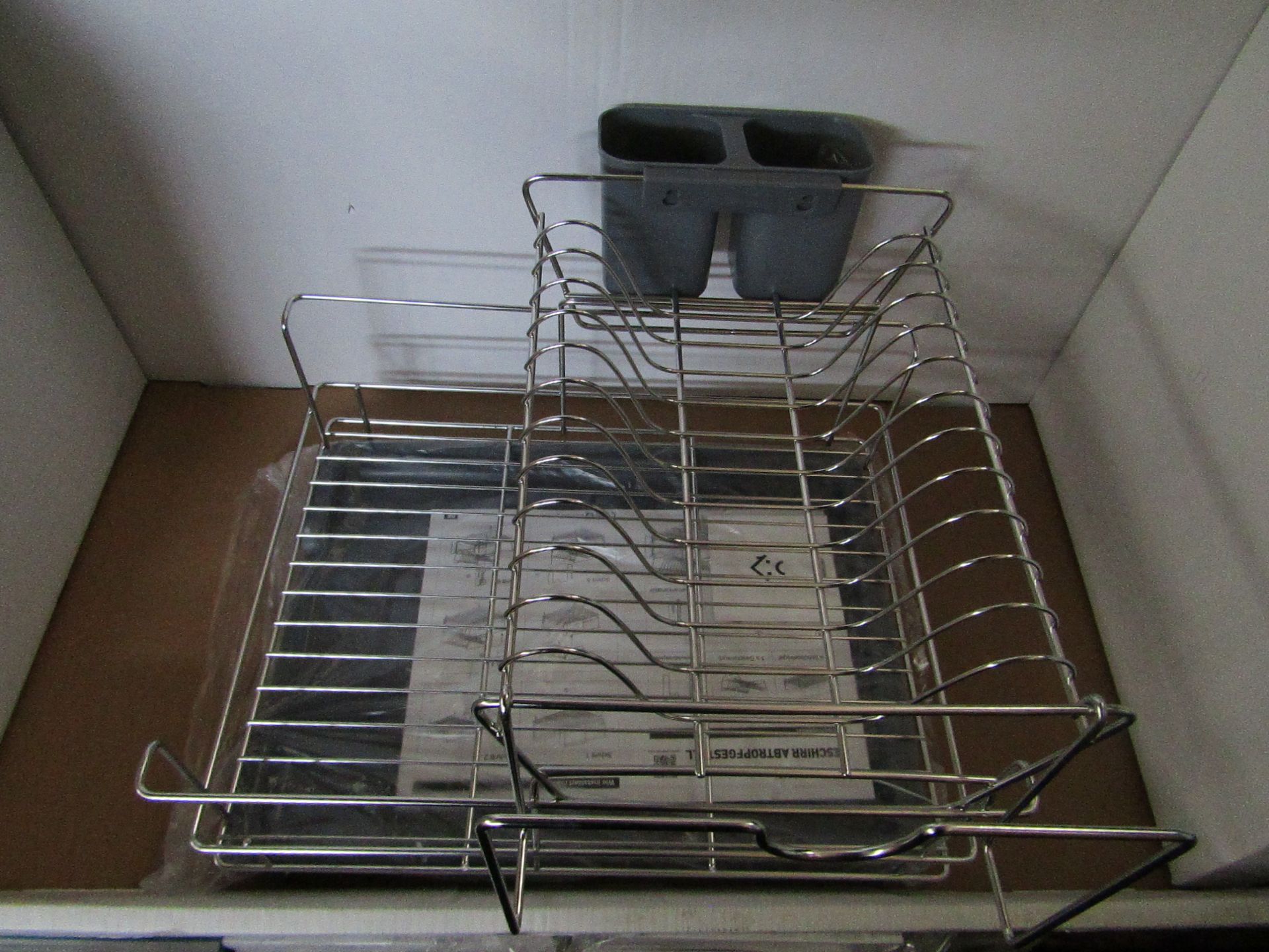 HOMEMAXS Dish Drying Rack 304 Stainless Steel Dish Drainer Self-draining High Capacity Kitchen