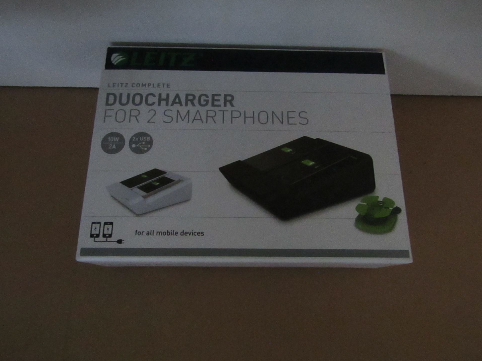 Leitz - DuoCharger For 2-Smartphones ( Black ) - New & Boxed.