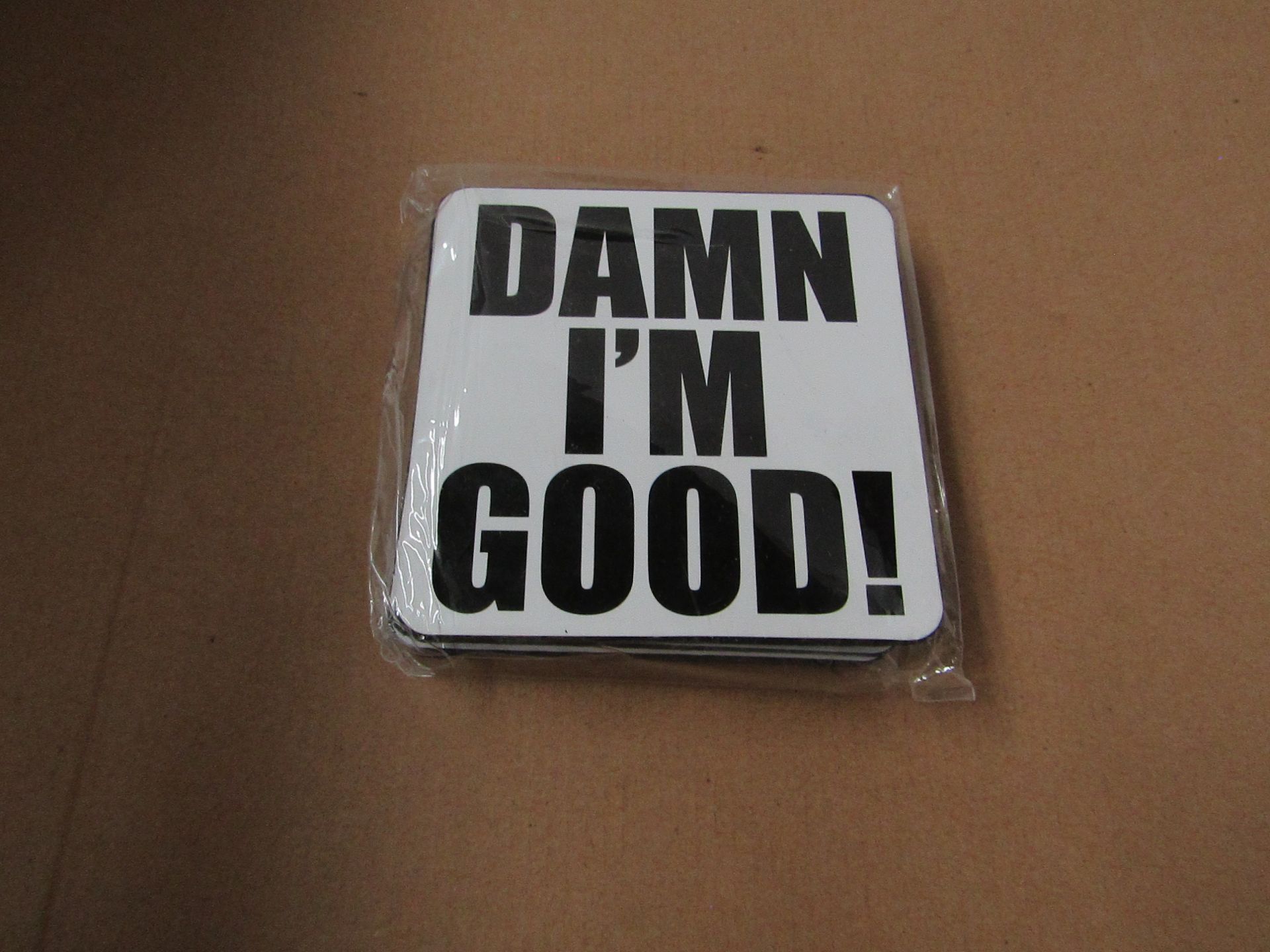 5x Packs Being : Spencer & Fleetwood - " DAMN I'M GOOD! " Branded Coaster Sets ( 6 Coasters Per Pack