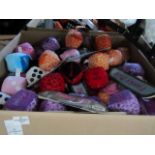 1x Box Containing Approx 45+ Funky Dice - Fabric Dice With Novelty Text ( Suitable For