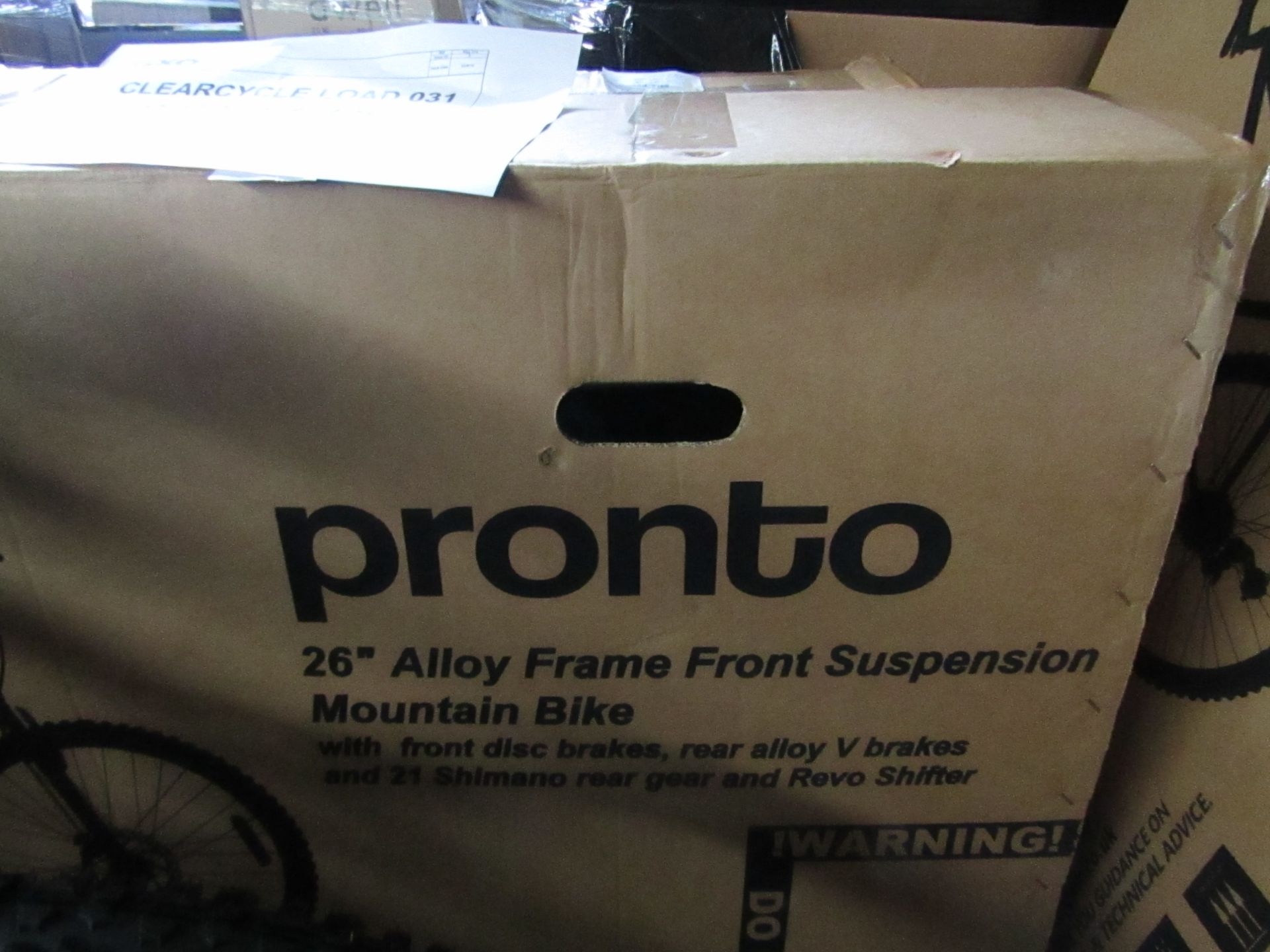 | 1X | PRONTO TRACKER 26" MENS BICYCLE | UNCHECKED & BOXED | PALLET REF : ASDA DIR 031 | NO ONLINE