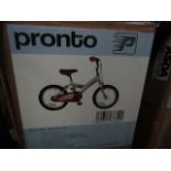 | 1X | PRONTO 16" CHILDRENS BICYCLE | UNCHECKED & BOXED | PALLET REF : ASDA DIR 031 | NO ONLINE