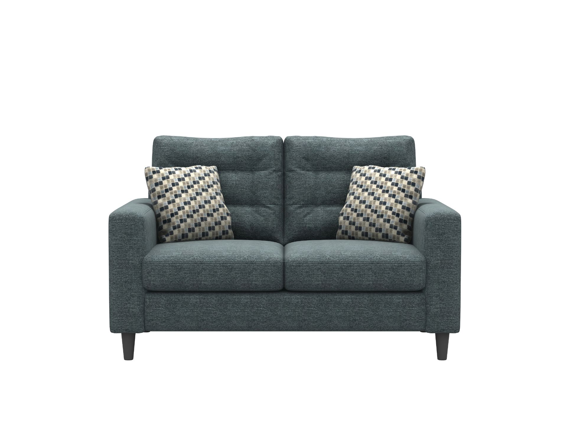 1x Cavendish Upholstery 2 Seater Icon Sofa, Handmade in the UK - Aosta Deep Blue - RRP £1799 - New