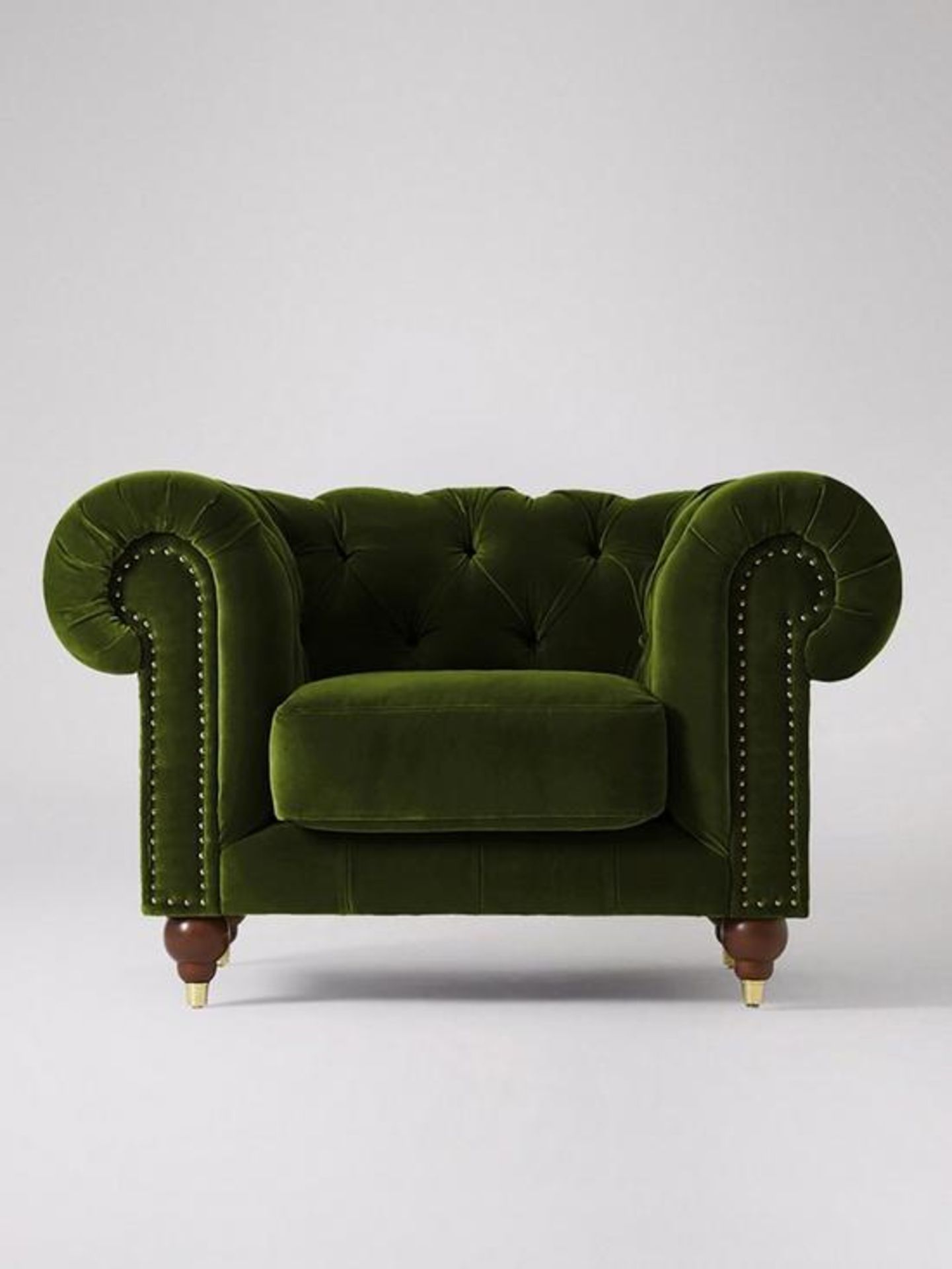 Swoon Winston MTO Armchair in Fern Easy Velvet RRP ¶œ999 - This product has been graded in BC