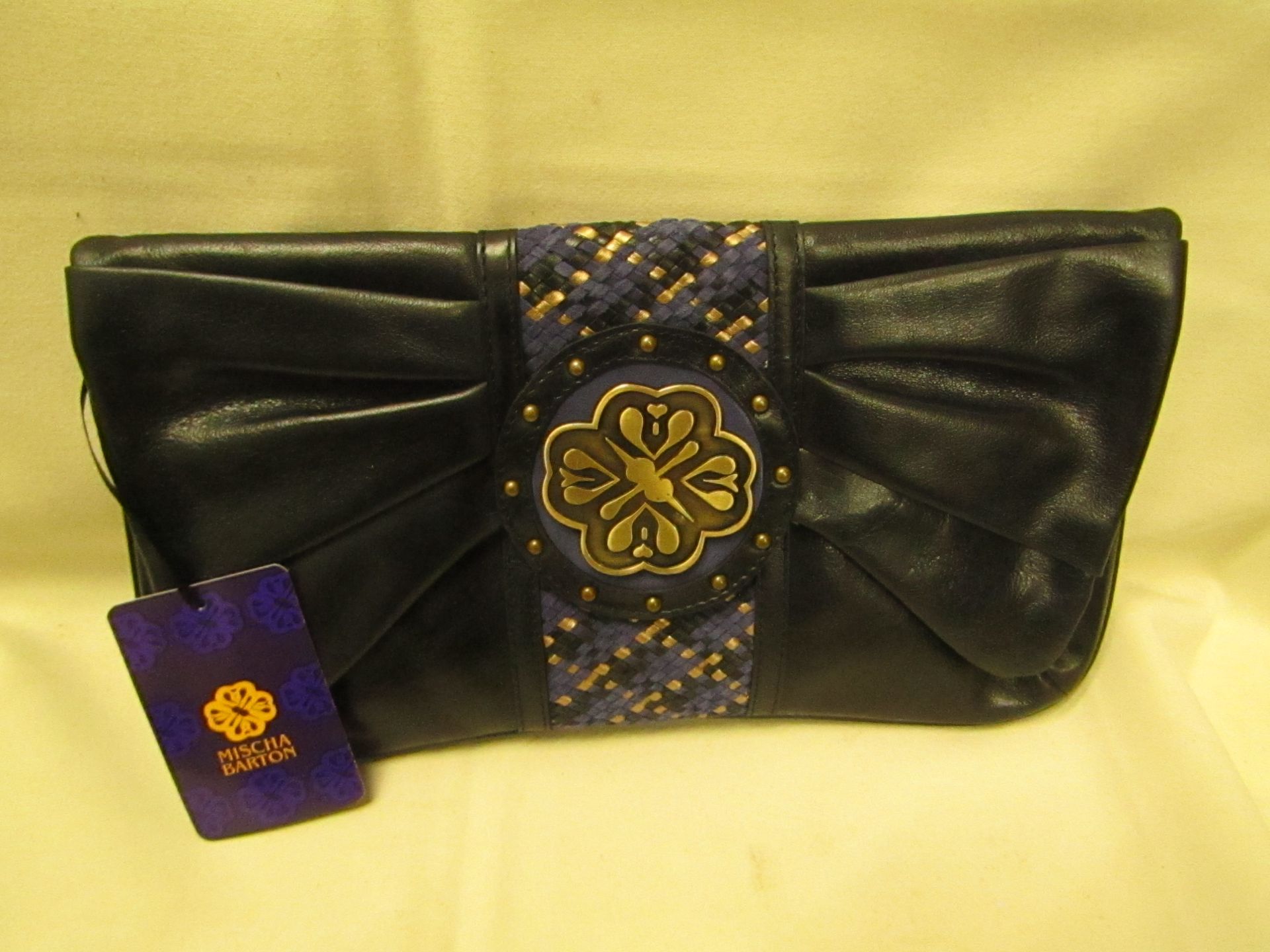 Mischa Barton Delilah Clutch Bag Black New & Packaged