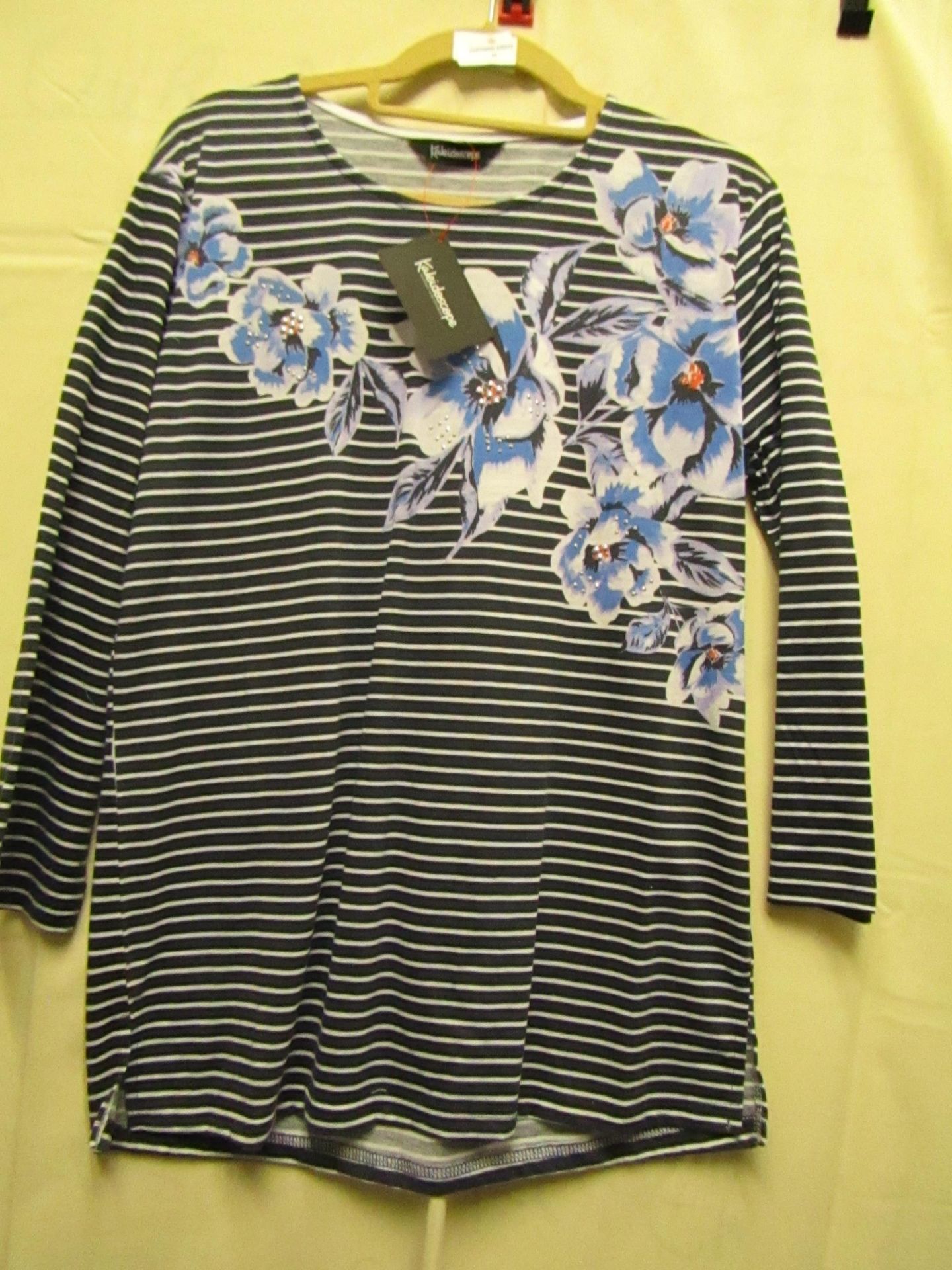 Kaleidoscope Long Sleeve Stripe Top Size 12 New With Tags