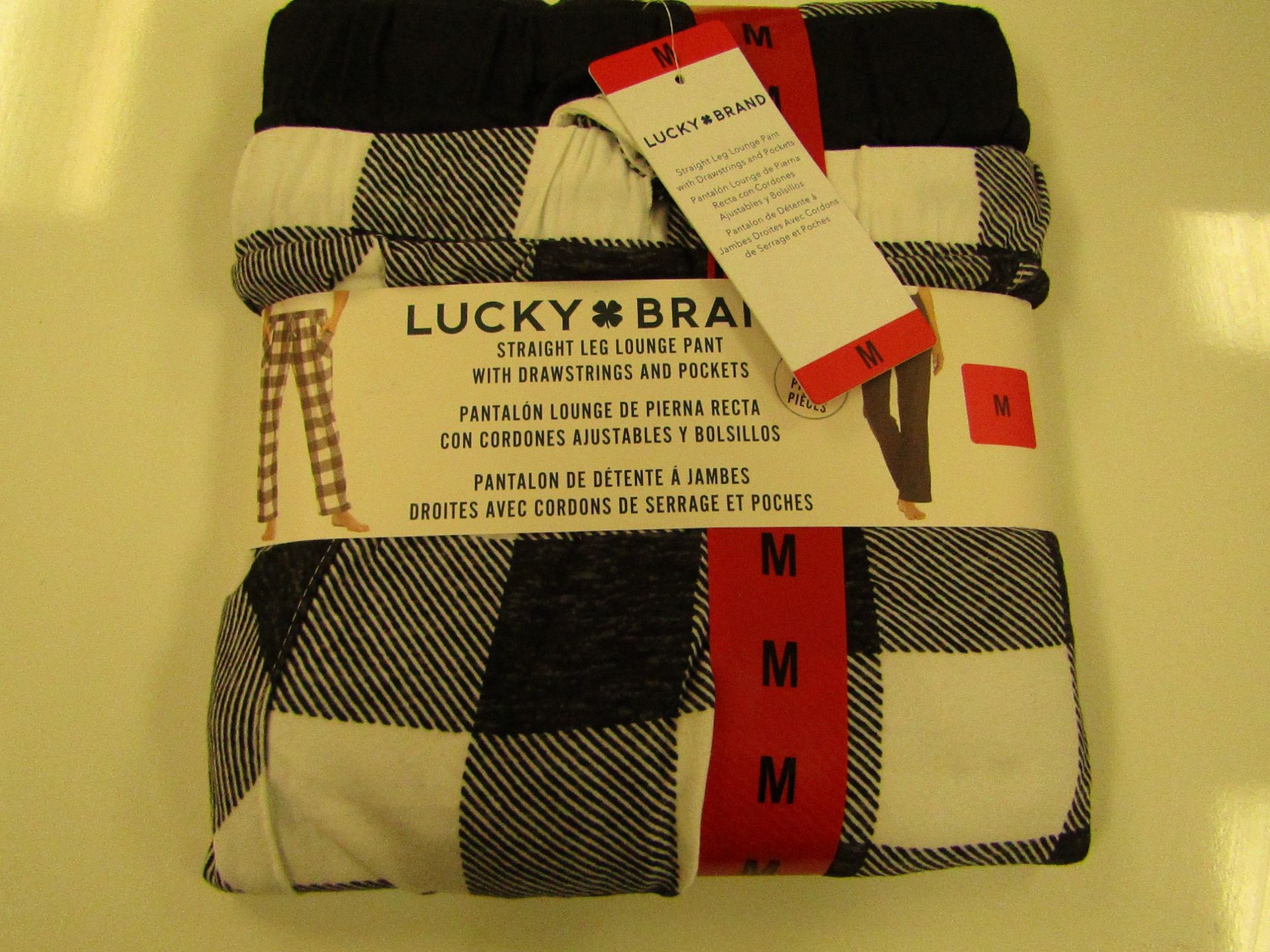 Lucky Brand Straight Leg Lounge Set With Pockets Size M New & Packaged