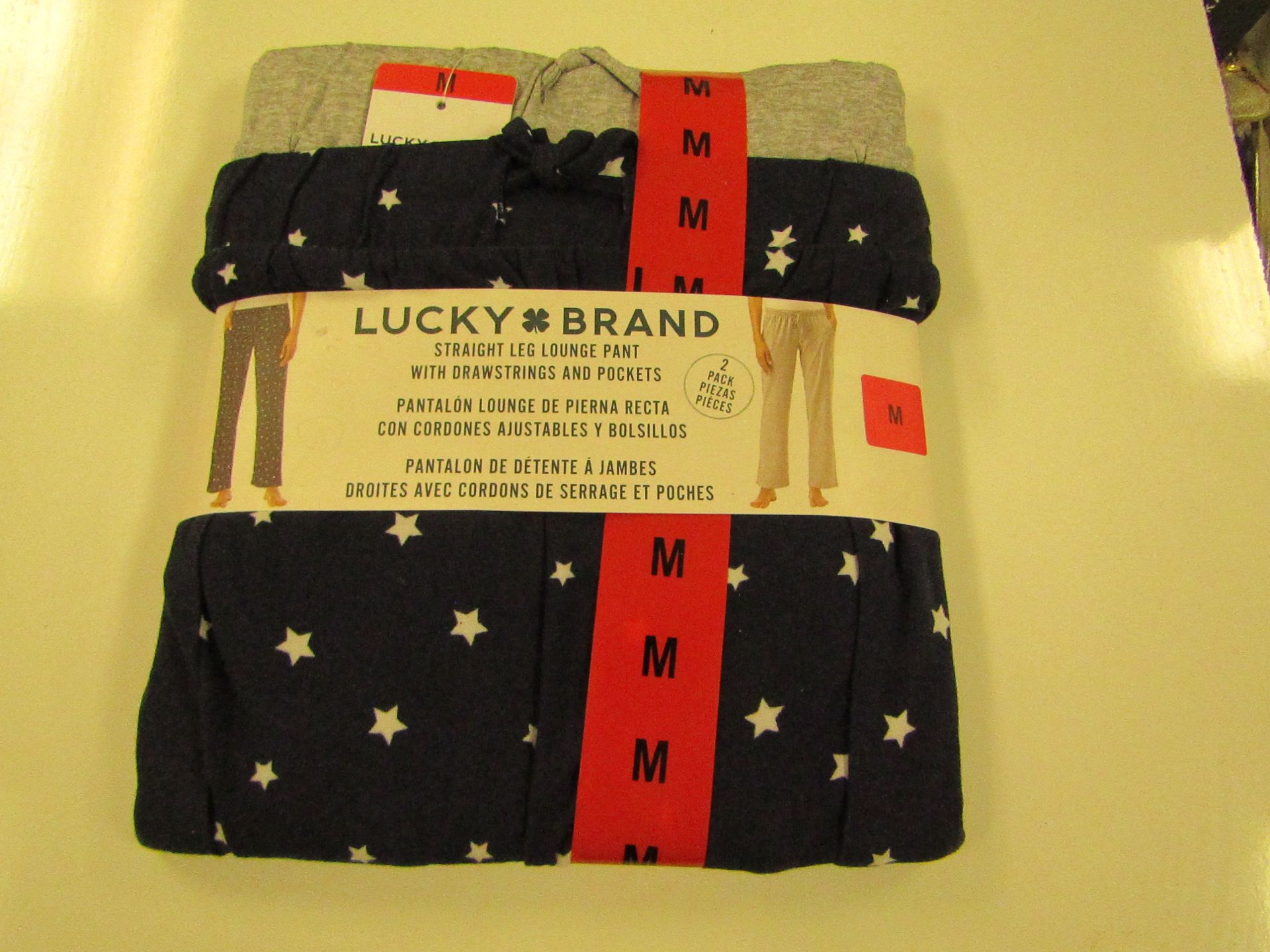 Lucky Brand Straight Leg Lounge Set With Pockets Size M New & Packaged