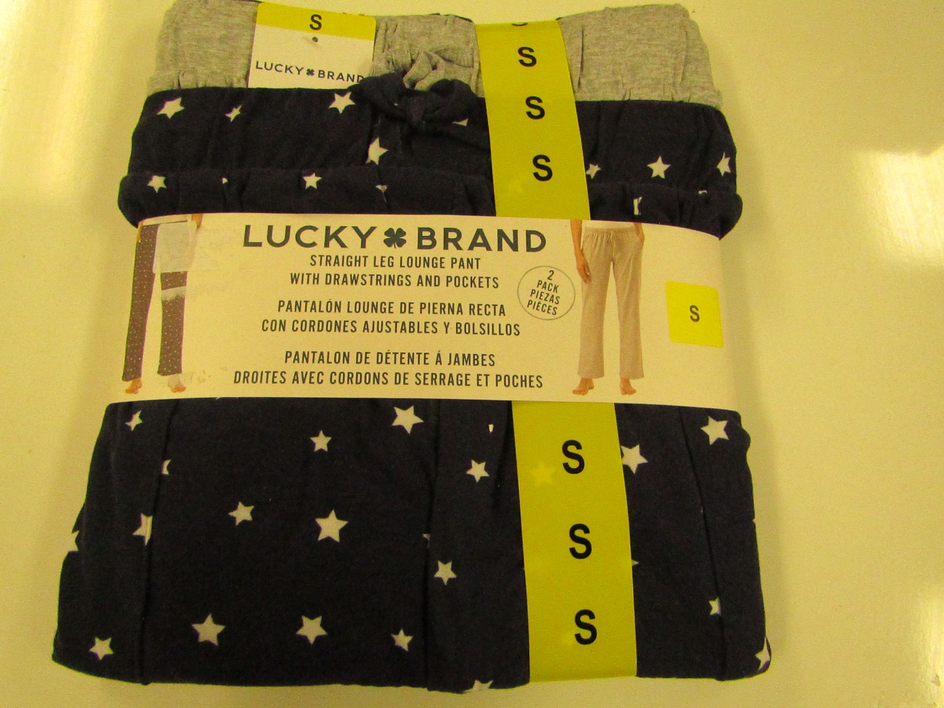 Lucky Brand Straight Leg Lounge Set With Pockets Size S New & Packaged