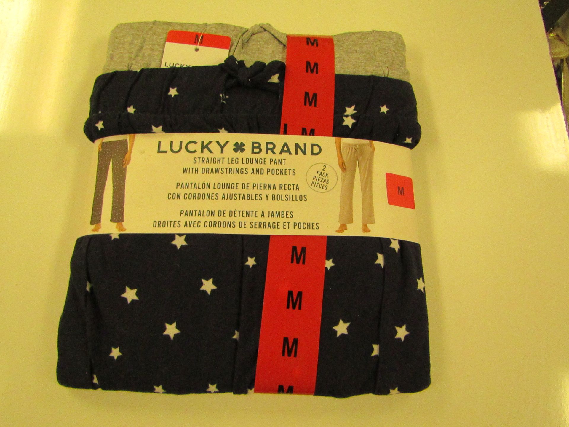 Lucky Brand Straight Leg Lounge Set With Pockets Size M New & Packaged