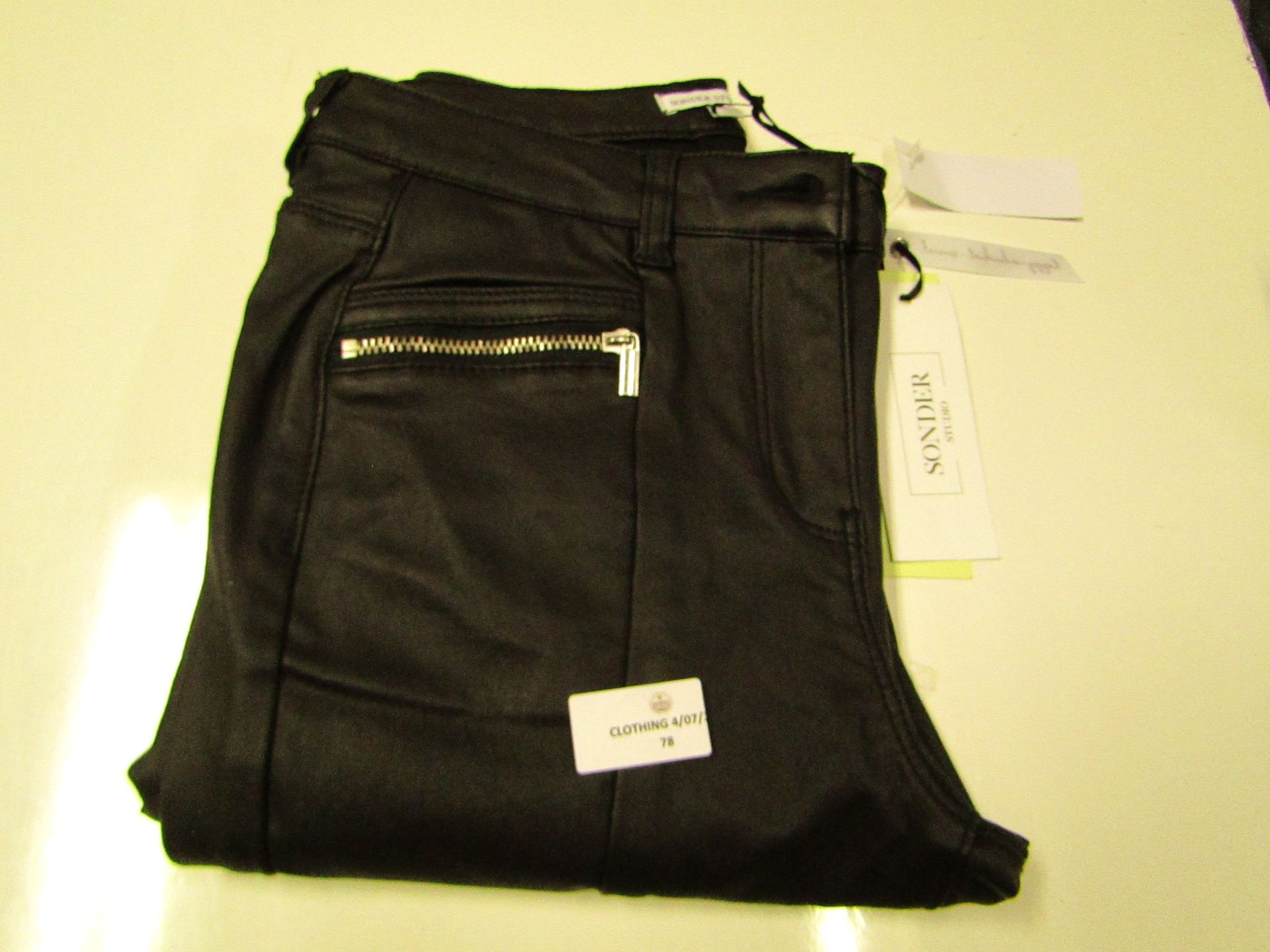 1 X Pair of Sonder Studio Faux Leather Pants Black Size 8 New With Tags
