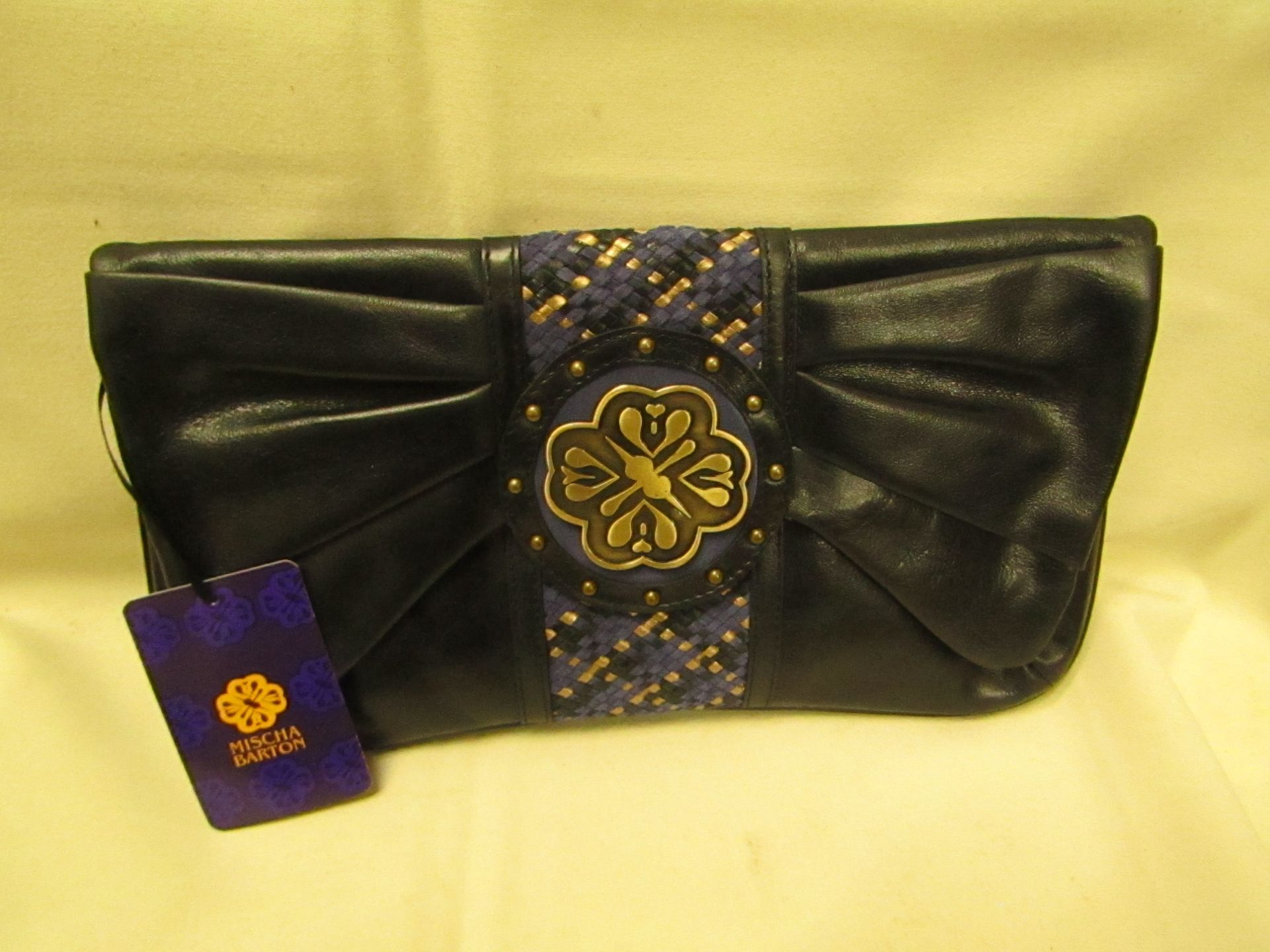 Mischa Barton Delilah Clutch Bag Black New & Packaged