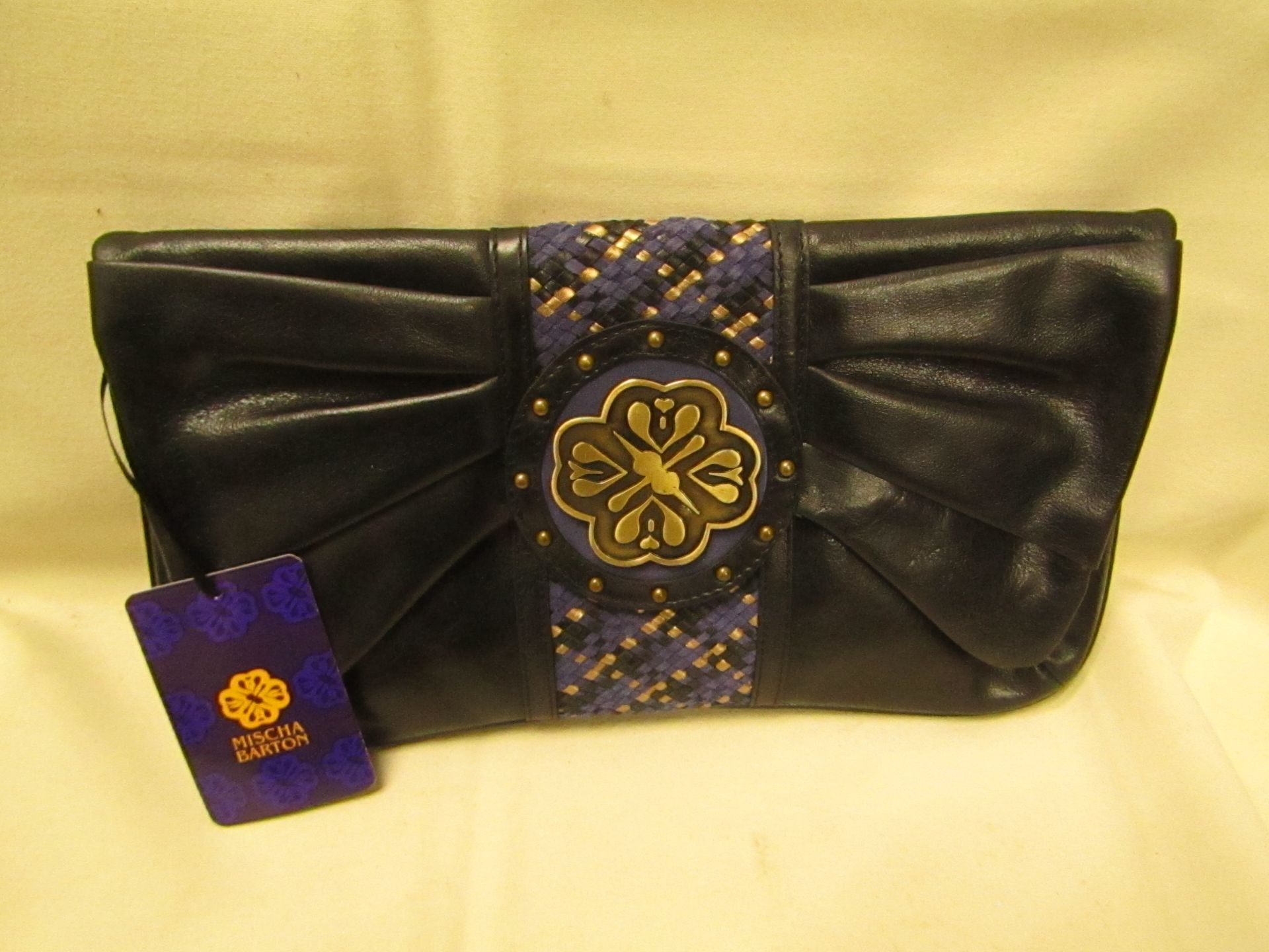 Mischa Barton Delilah Clutch Bag Black New & Packaged