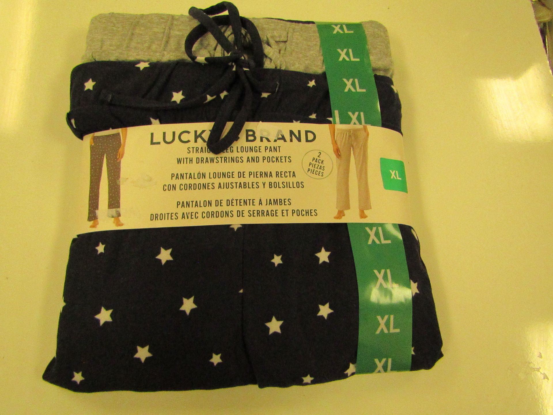Lucky Brand Straight Leg Lounge Set With Pockets Size X/L New & Packaged