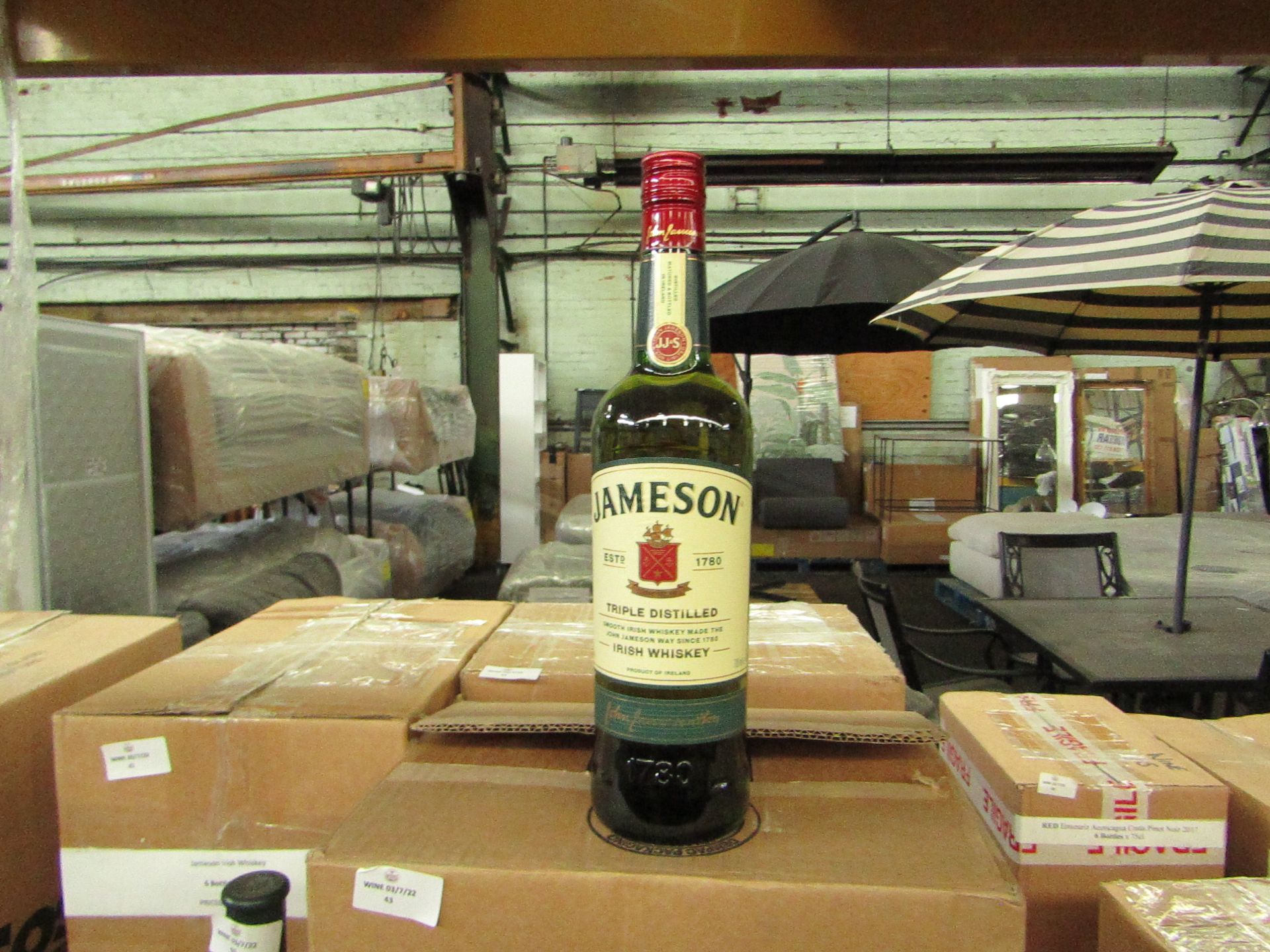 6x 75cl Bottles of Jameson Irish Whiskey - RRP £114 for the case