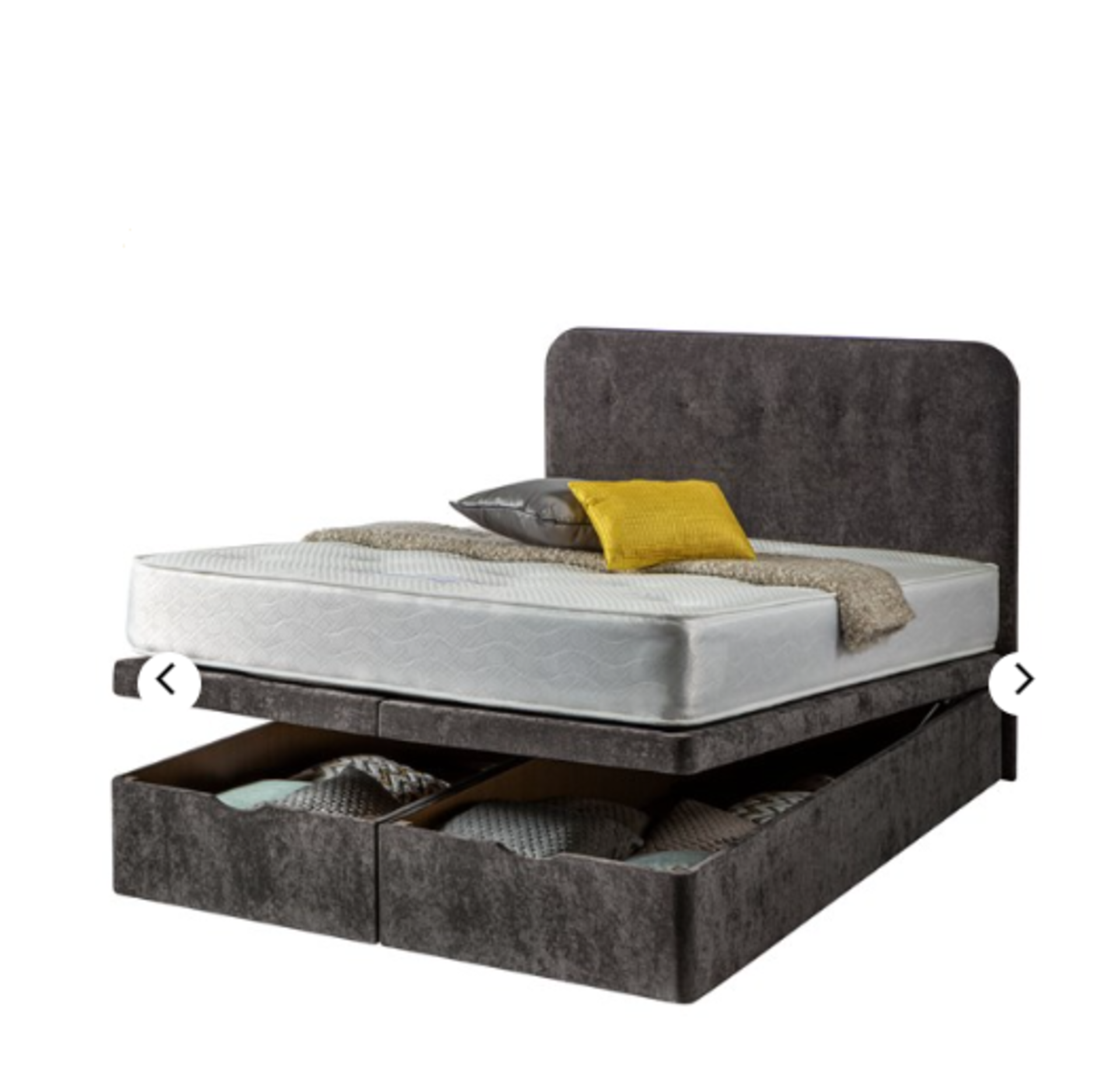 | 1X |SLEEPRIGHT GENOA 5FT DIVAN BED BASE 2-DRAWER KING SIZE SLATE | 2 PARTS | LOOKS TO BE IN GOOD