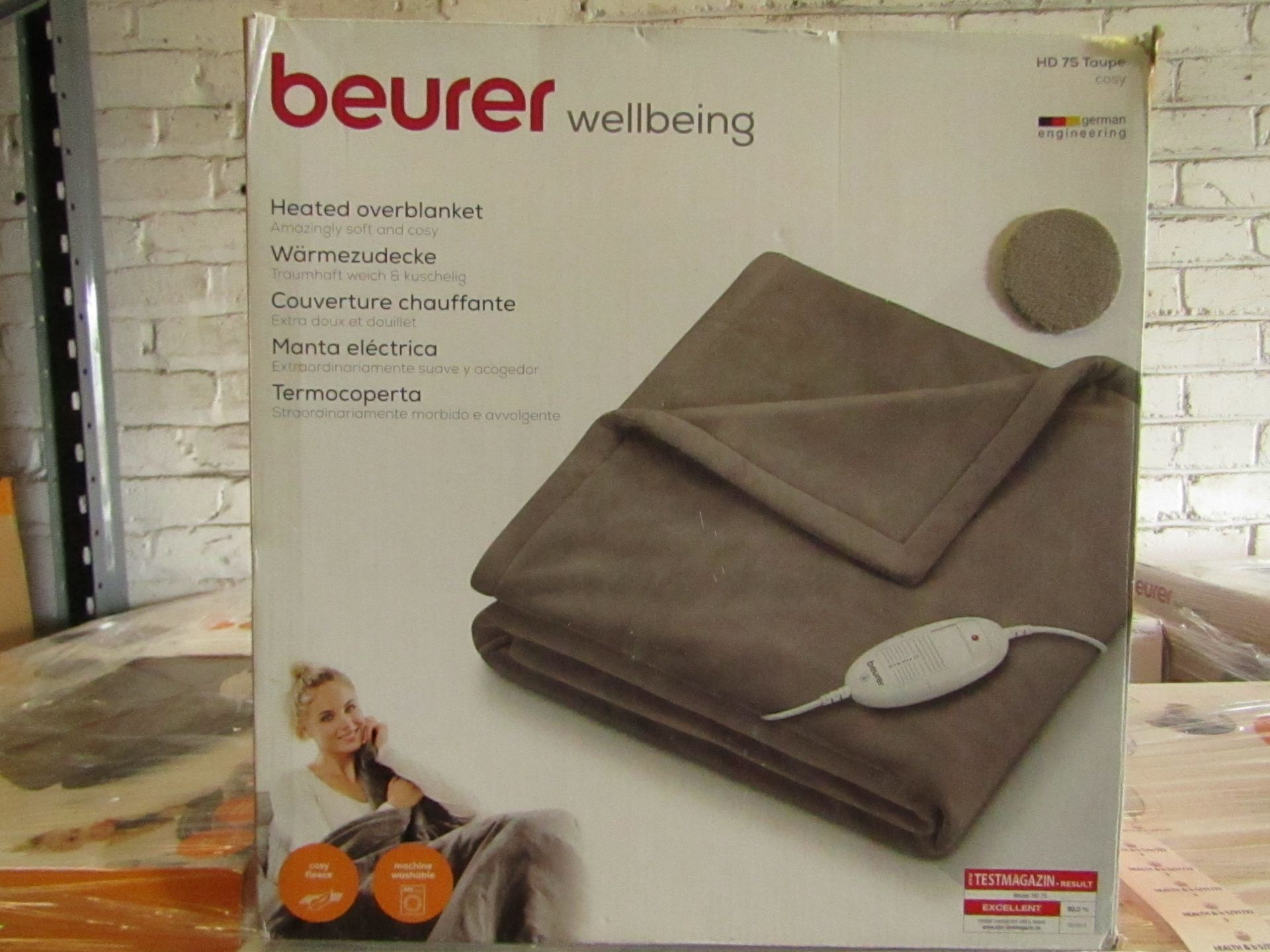 Beurer - Heated Overblanket Soft & Cosy - Colour Taupe HD75 - Looks In Good Condition & Boxed.