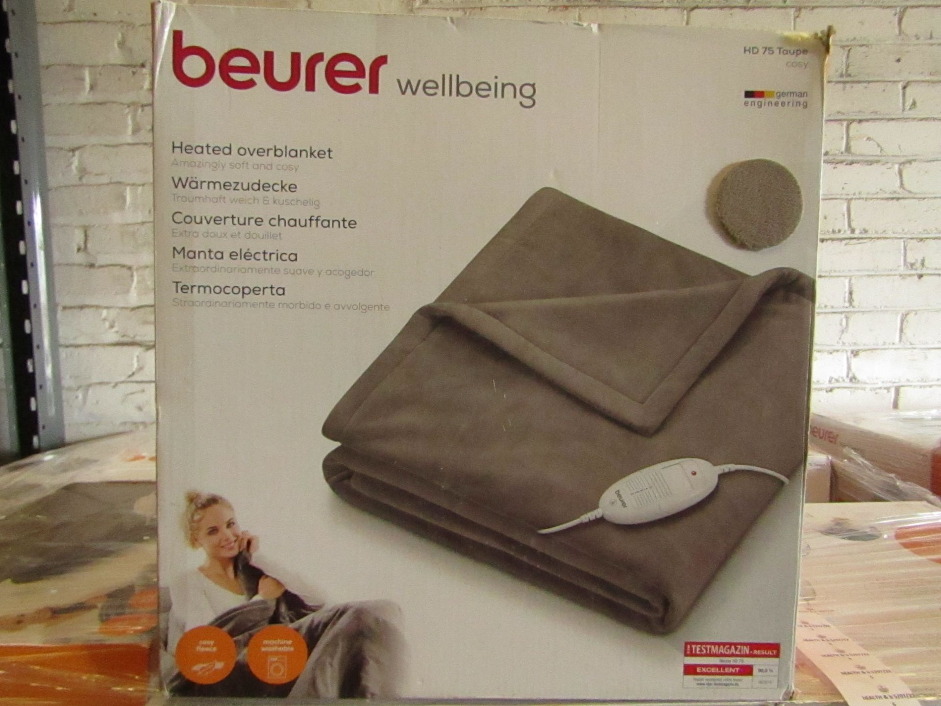 Beurer - Heated Overblanket Soft & Cosy - Colour Taupe HD75 - Looks In Good Condition & Boxed.
